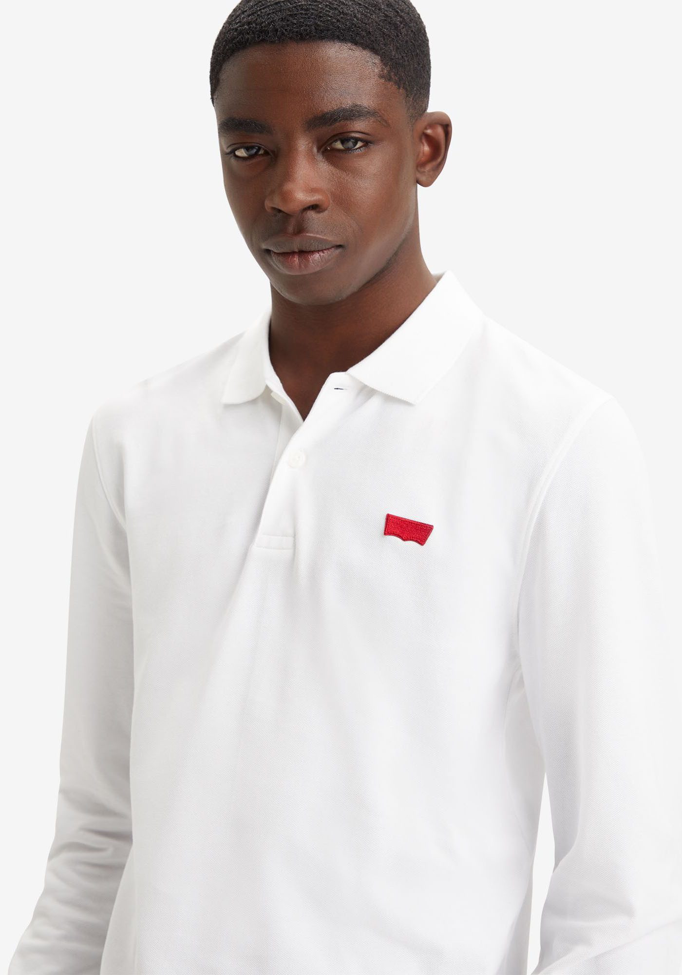 Levi's® Poloshirt met lange mouwen met geborduurd logo
