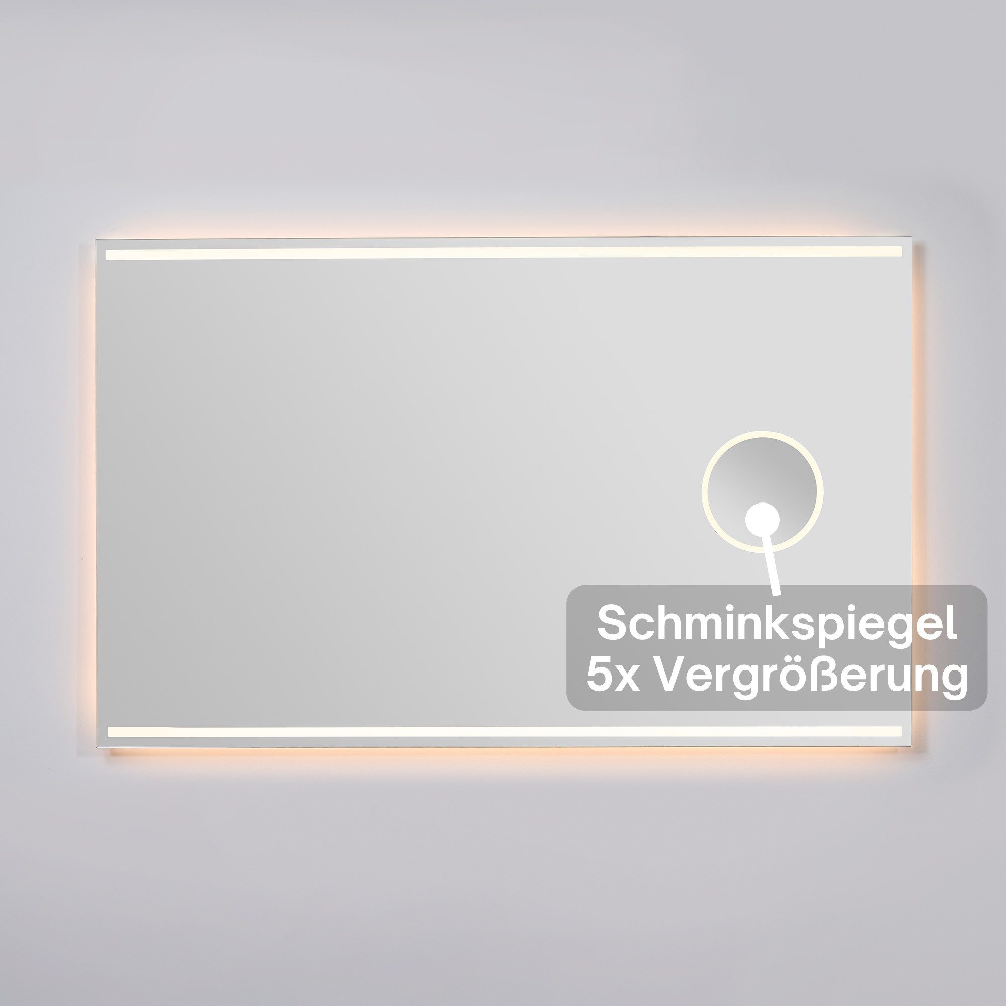 Loevschall Badspiegel Focus, spiegel met verlichting, geïntegreerde make-up spiegel