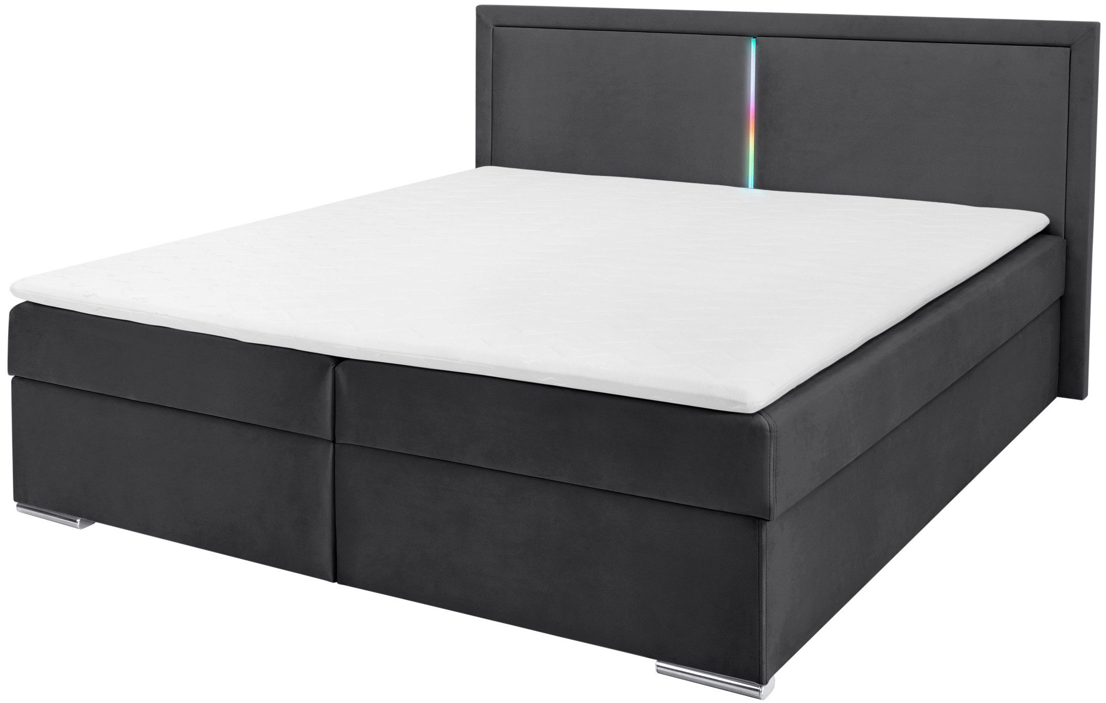 COLLECTION AB Boxspring Athena Incl. LED-verlichting, topper en opbergruimte