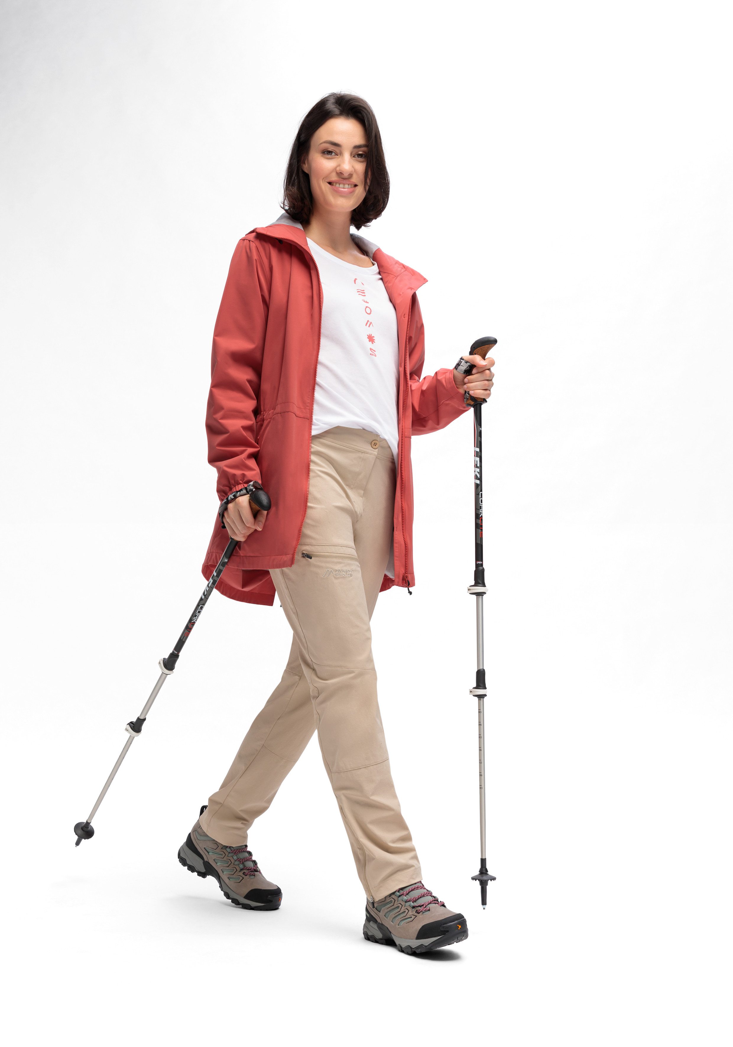 Maier Sports Parka ArorA Loop W Dames jacke waterdicht, outdoorjacke, 3 buitenzakken + binnenzak