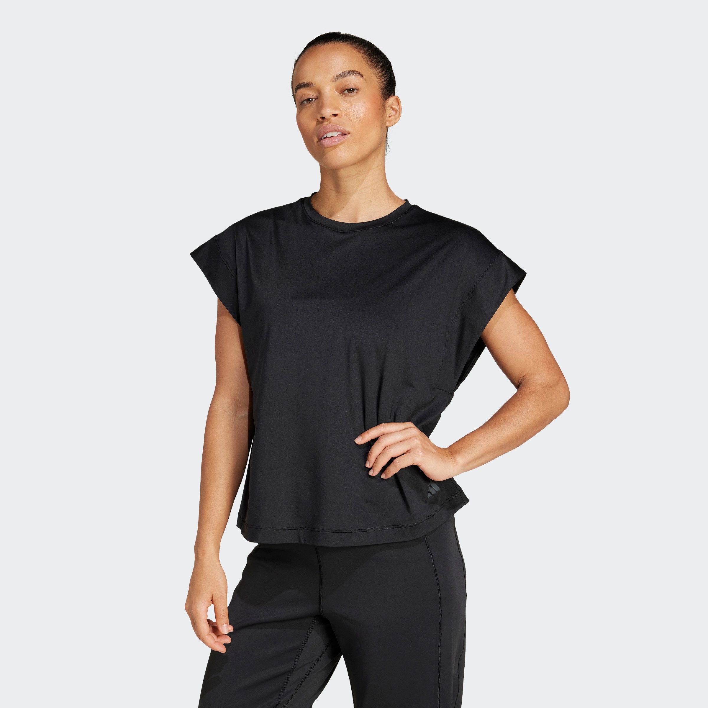 adidas Performance T-shirt YGA T dames tops maat XXL zwart