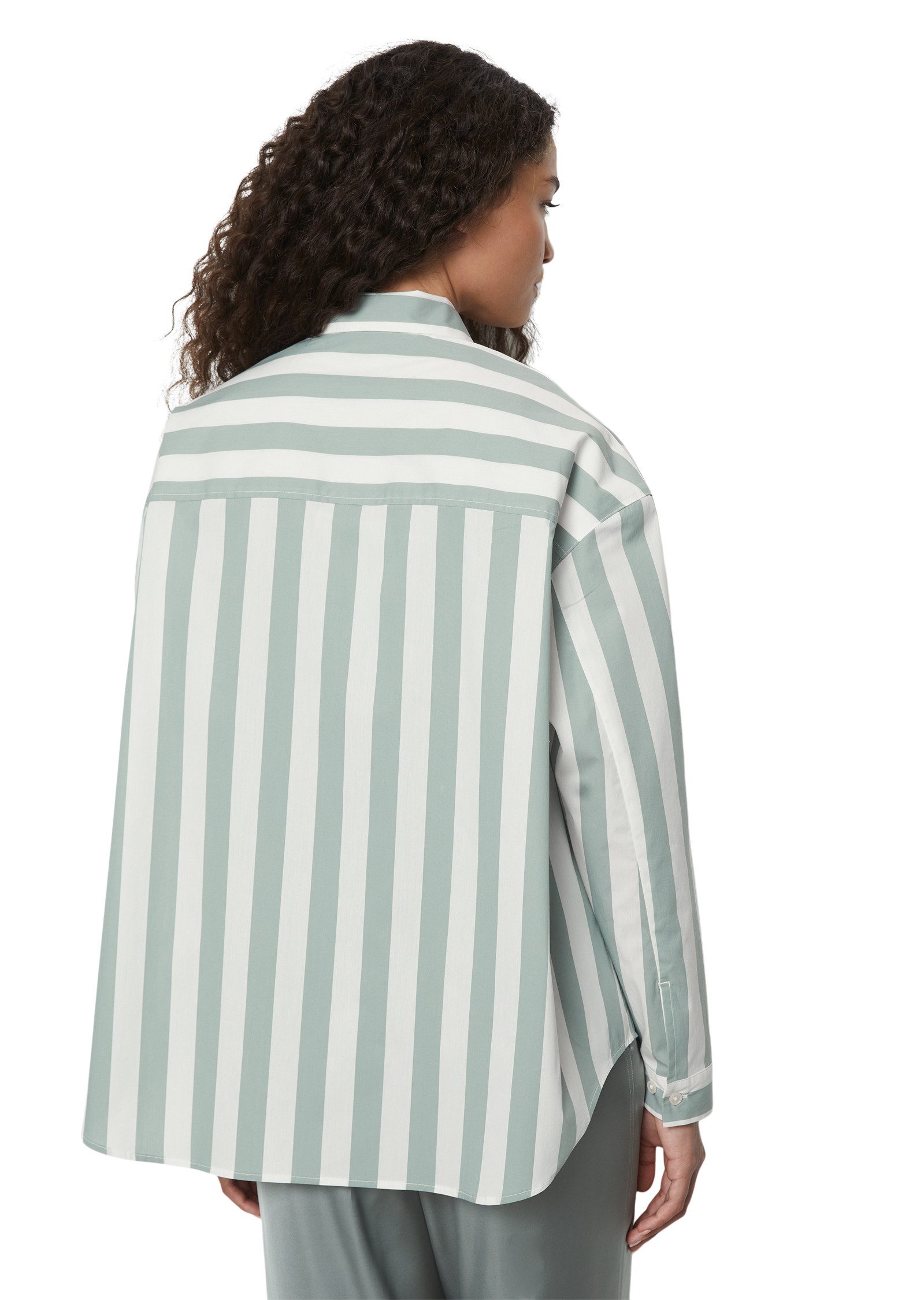 Marc O'Polo Blouse met lange mouwen met verborgen knoopsluiting, modetrend voor de lente