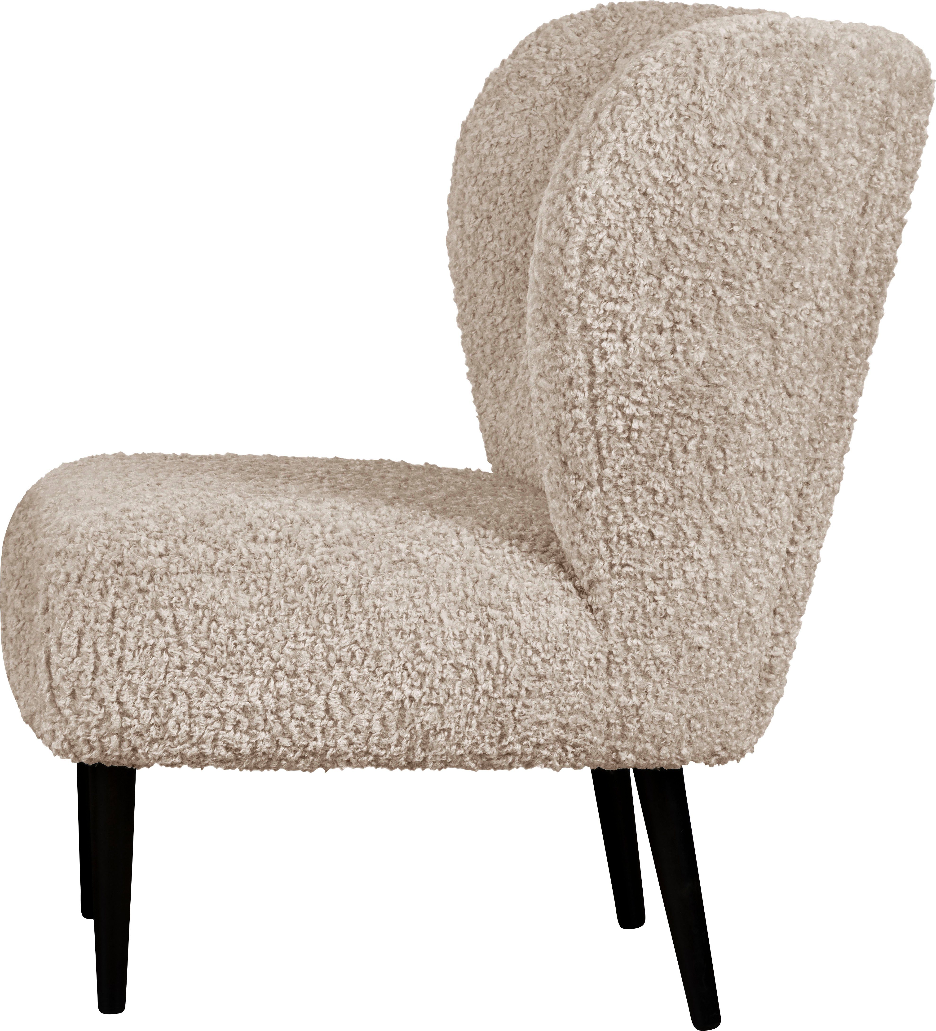 LeGer Home by Lena Gercke Fauteuil Dinah Knoopdetails op de achterkant, naar keuze met of zonder poef/voetenbank