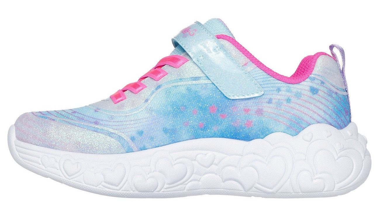 Skechers Sneakers ETERNAL HEART LIGHTS , blink,-klittenbandschoen met hart-applicatie, maat sjabloon om te downloaden