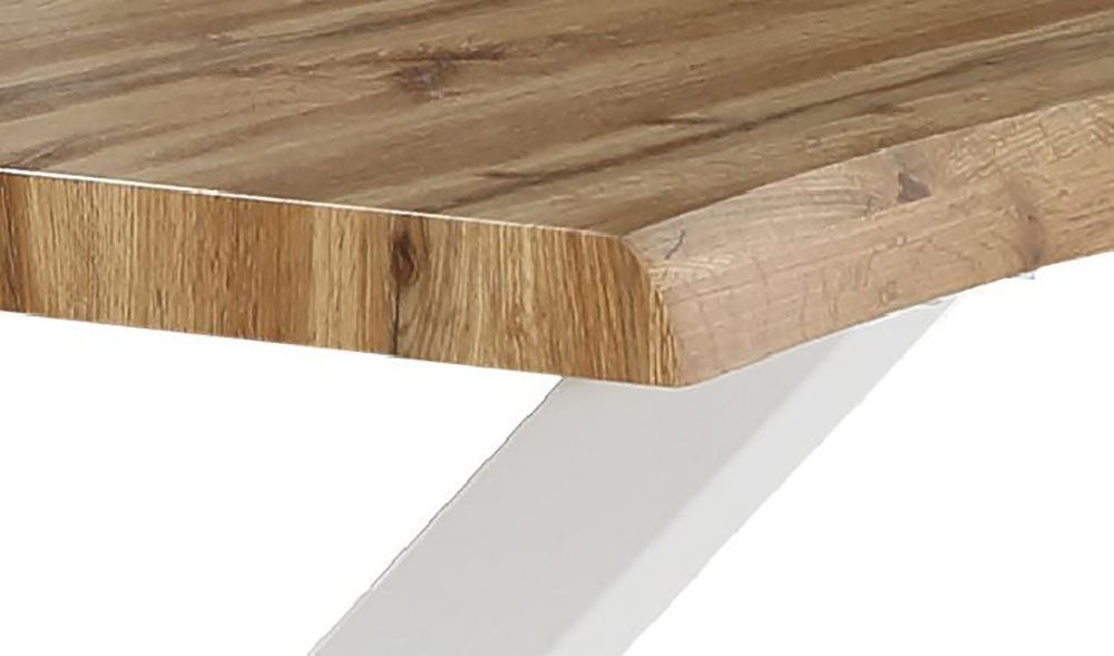 Jockenhöfer Gruppe Eettafel Wilson in boomrand-optiek, 200x100 cm, frame wit