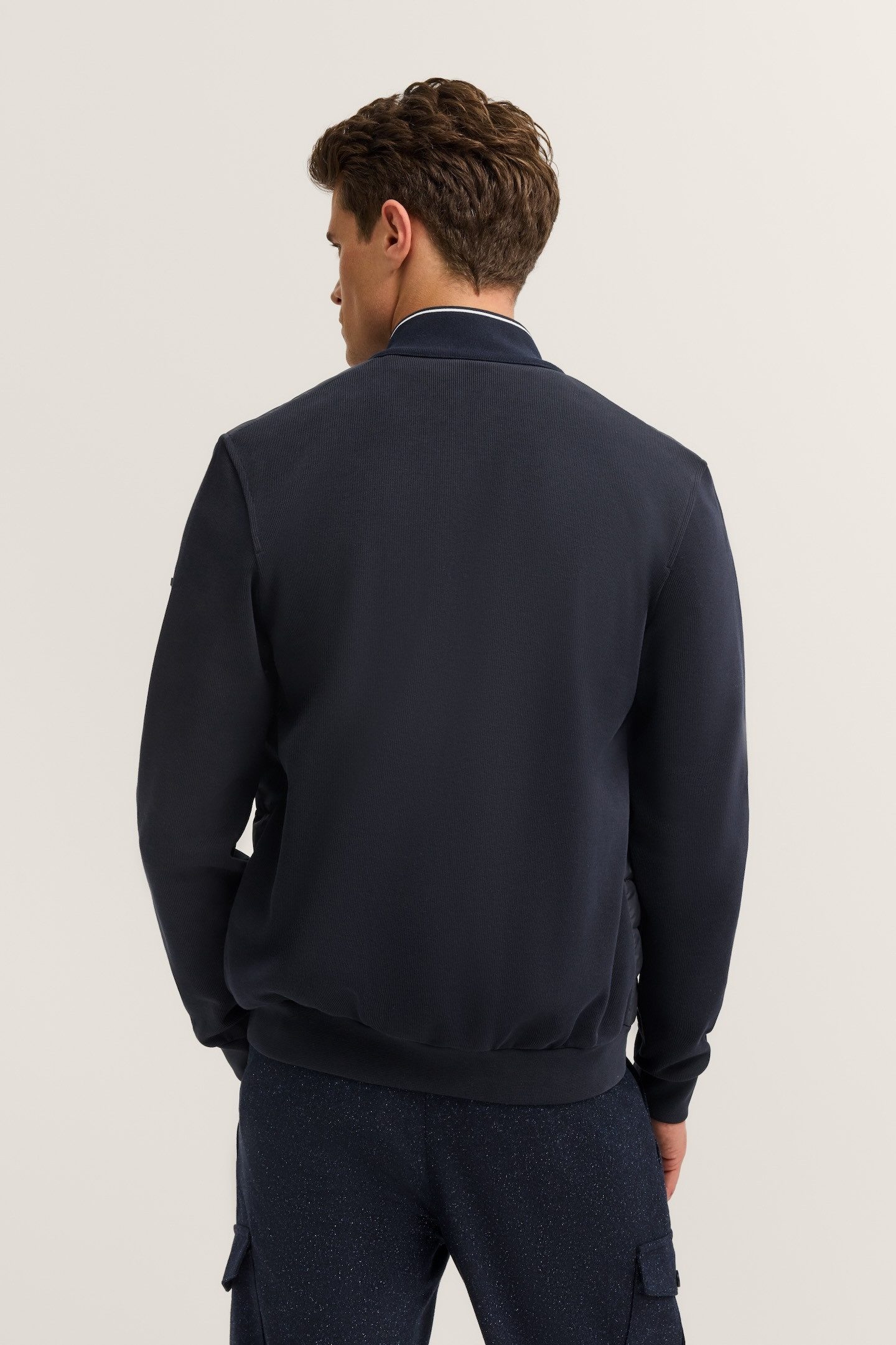 Bugatti Sweatvest met sportieve opstaande kraag