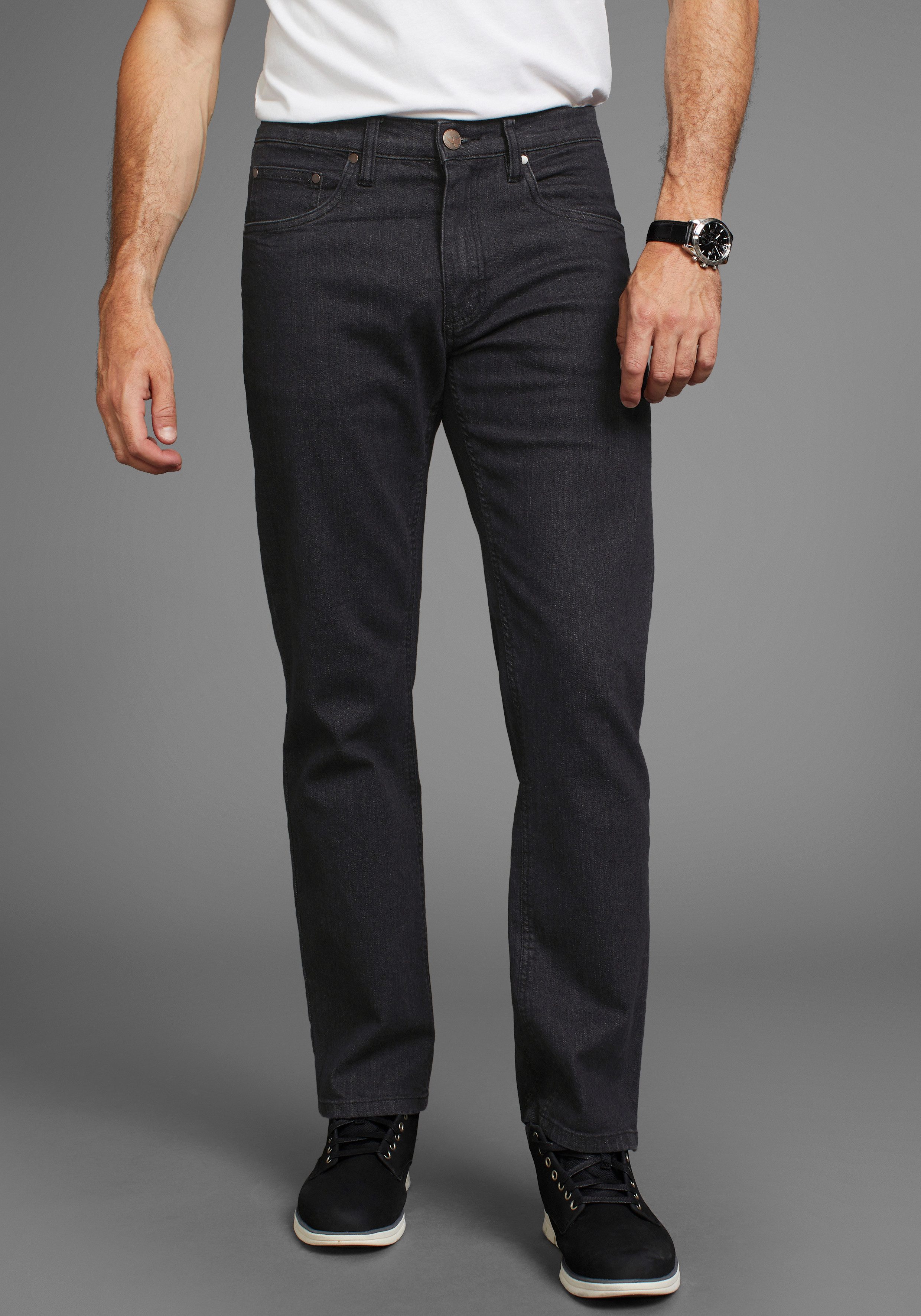 Arizona Stretch jeans rechte pijp, lage taillehoogte, met riemlussen