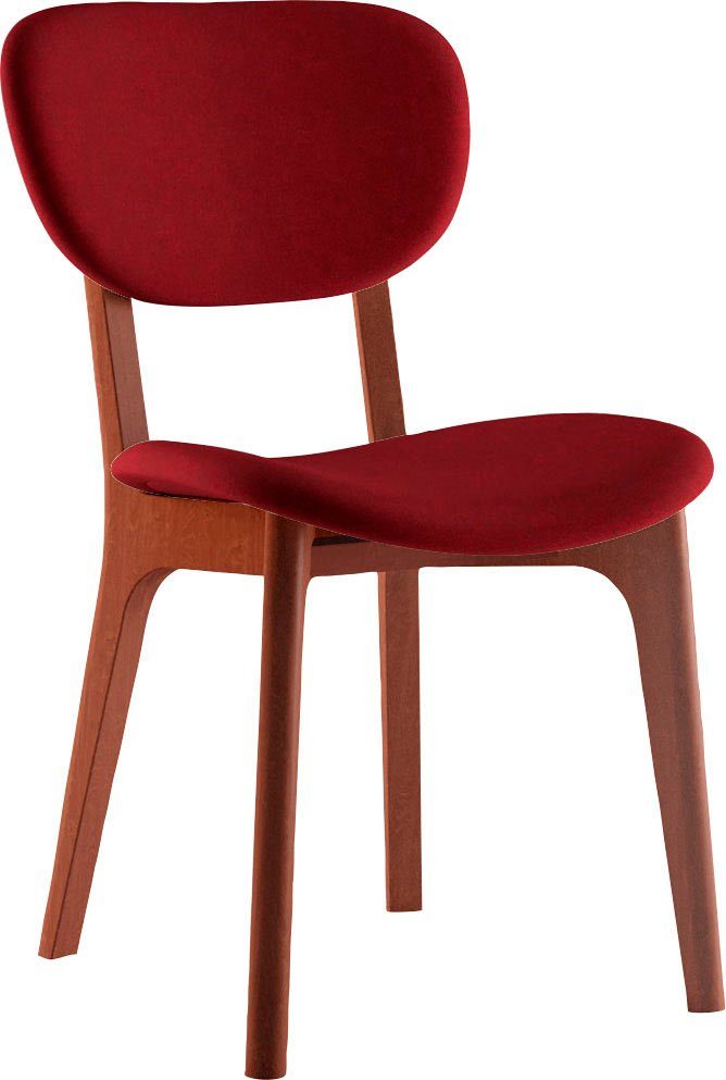 INOSIGN Stoel COZY Made in Italy Frame in beuken, kersen- of notenhout, massief hout, designstoel (set, 2 stuks)