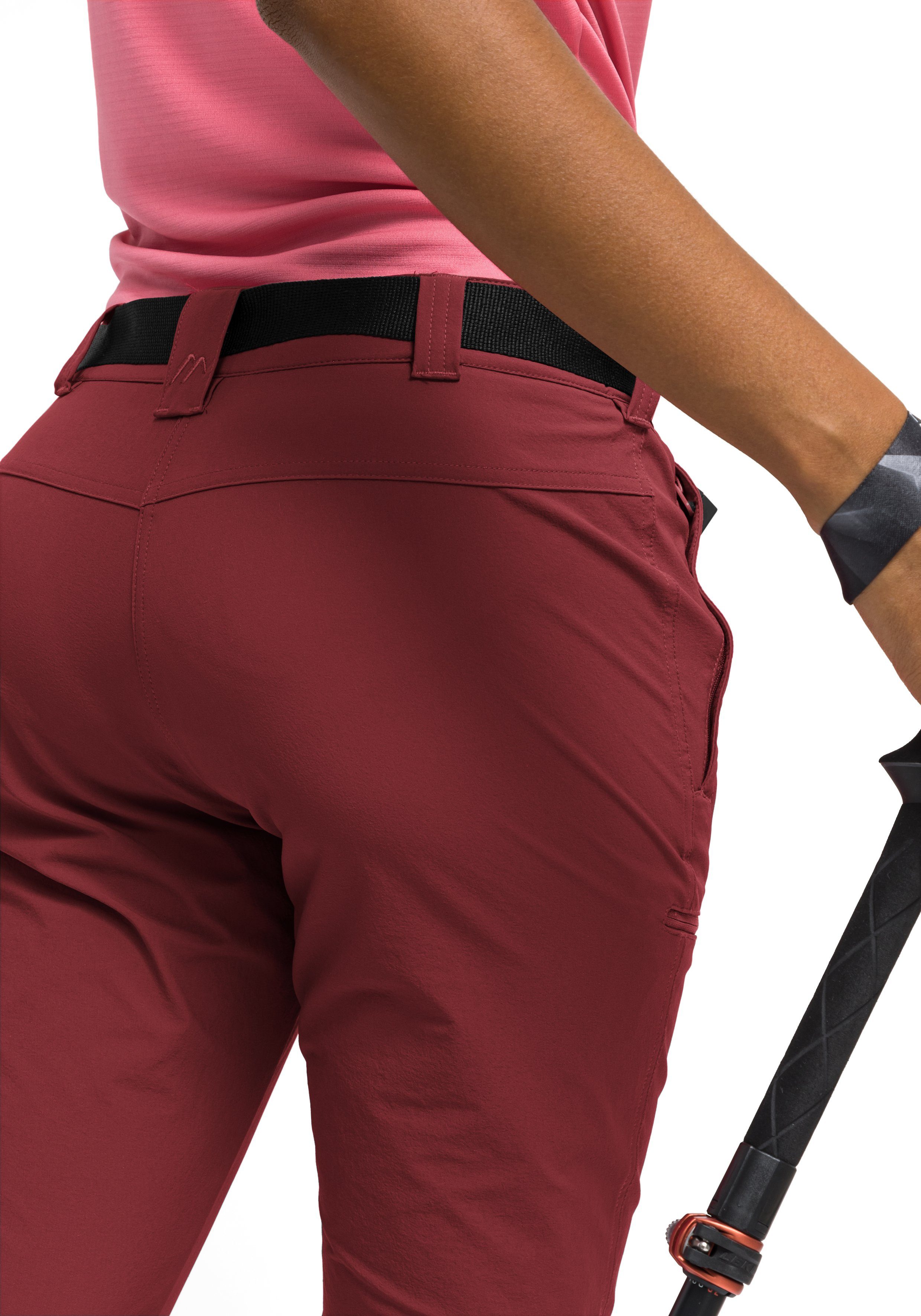 Maier Sports Capribroek Inara slim 3/4 Dames wandelbroek, ademende outdoorbroek, 3/4 broek met 3 zakken