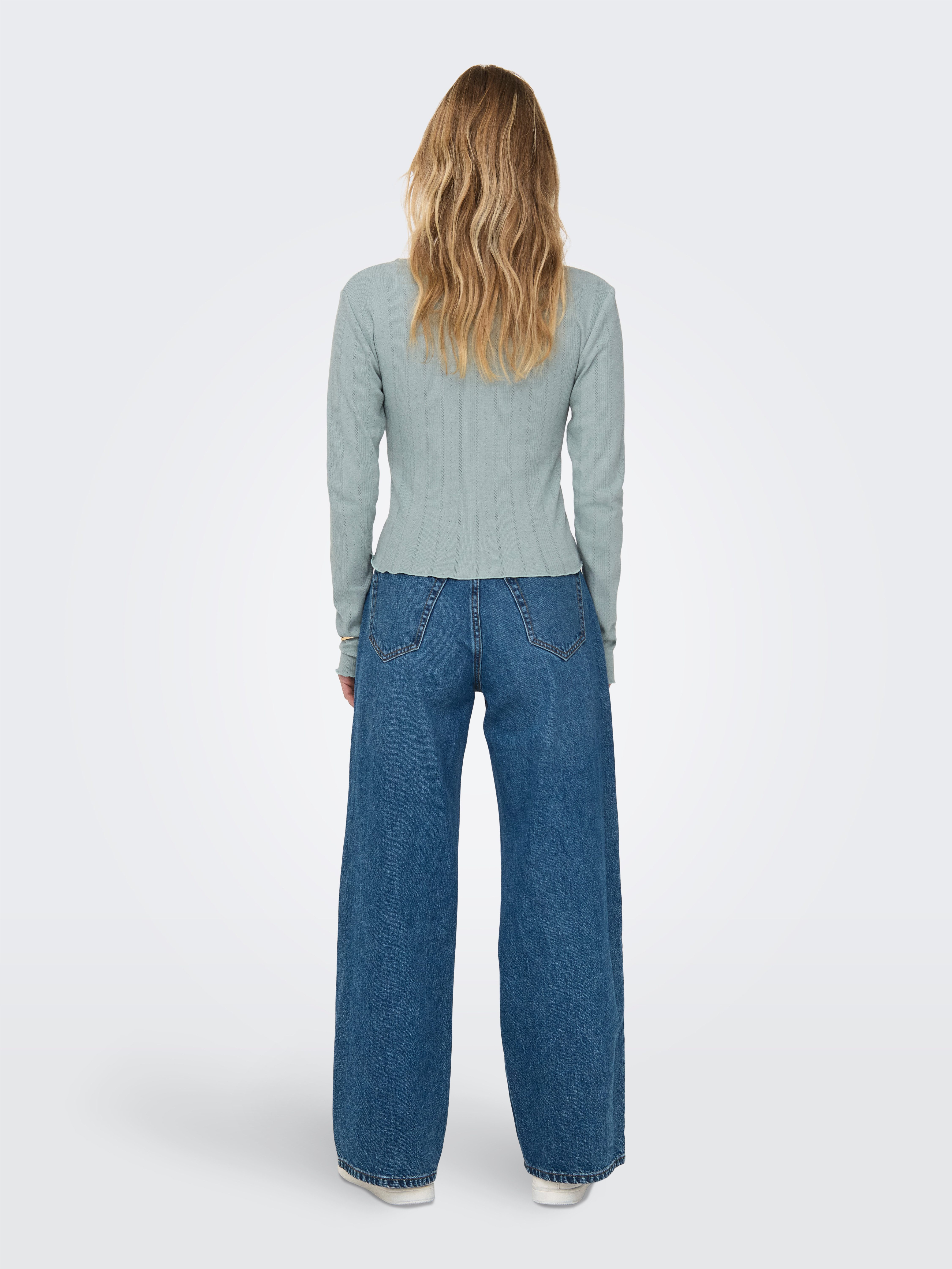 Only Shirt met lange mouwen ONLCARLOTTA L/S WRAP TOP JRS
