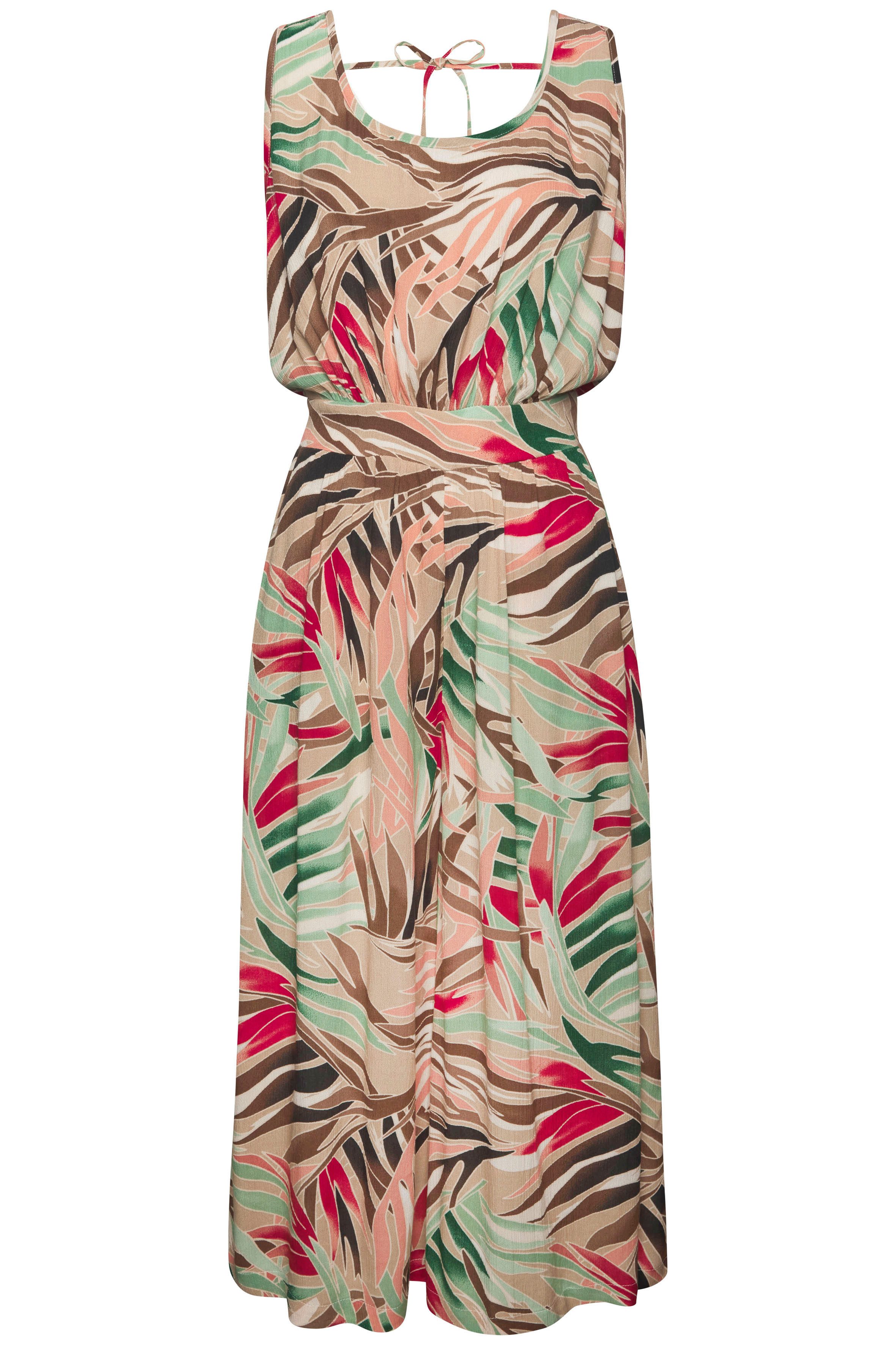 Vivance 7 8 overall van gekrepeerde viscose jumpsuit met alloverprint en wijde pijpen