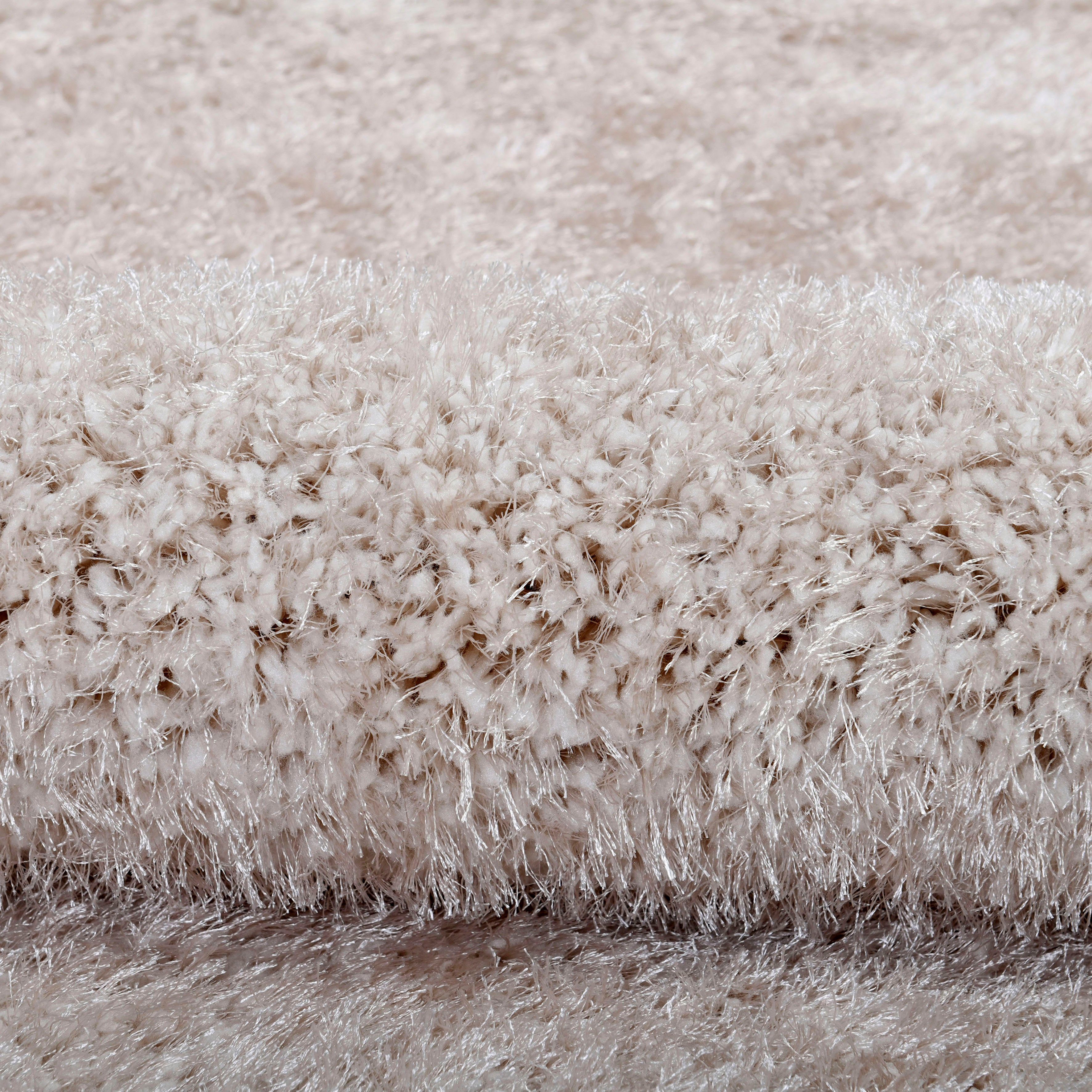 my home Hoogpolig vloerkleed Malin Shaggy in unikleuren, uni, licht glanzend, bijzonder zacht