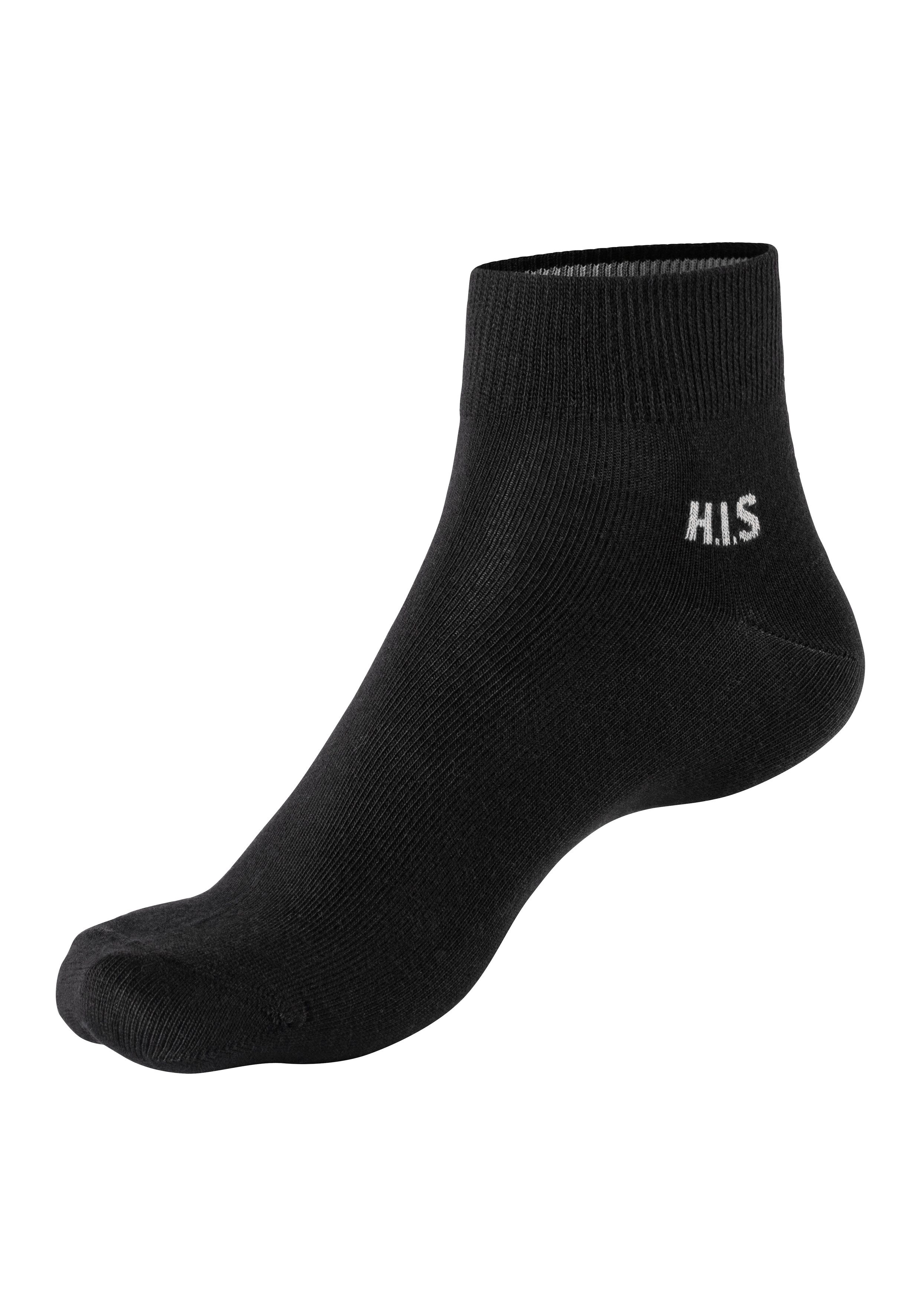 H.I.S Korte sokken met gekleurde binnenkant van de band (set, 10 paar)