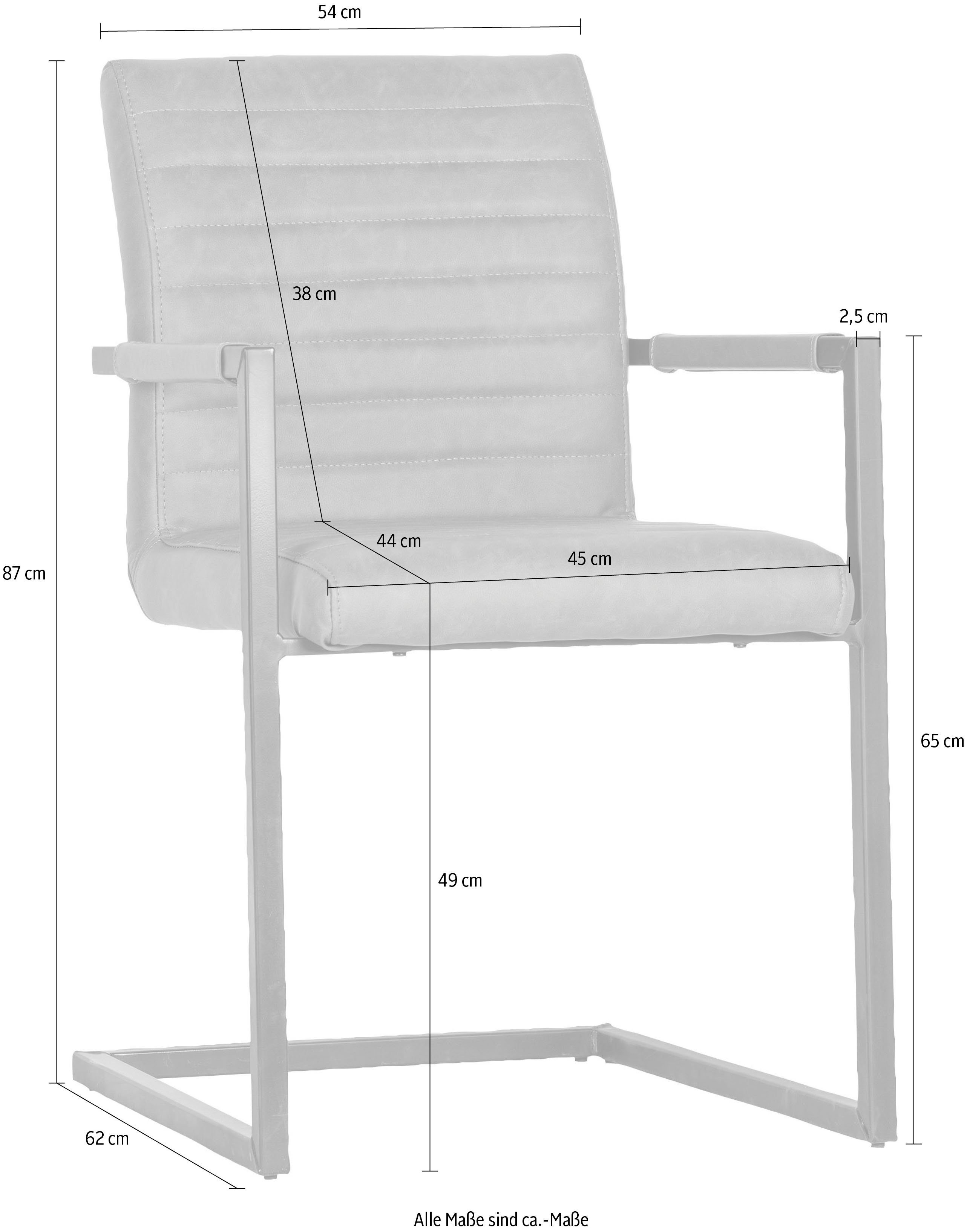 WOOOD Eetkamerstoel Bass Vrije schommelstoel, breedte 54 cm (2 stuks)