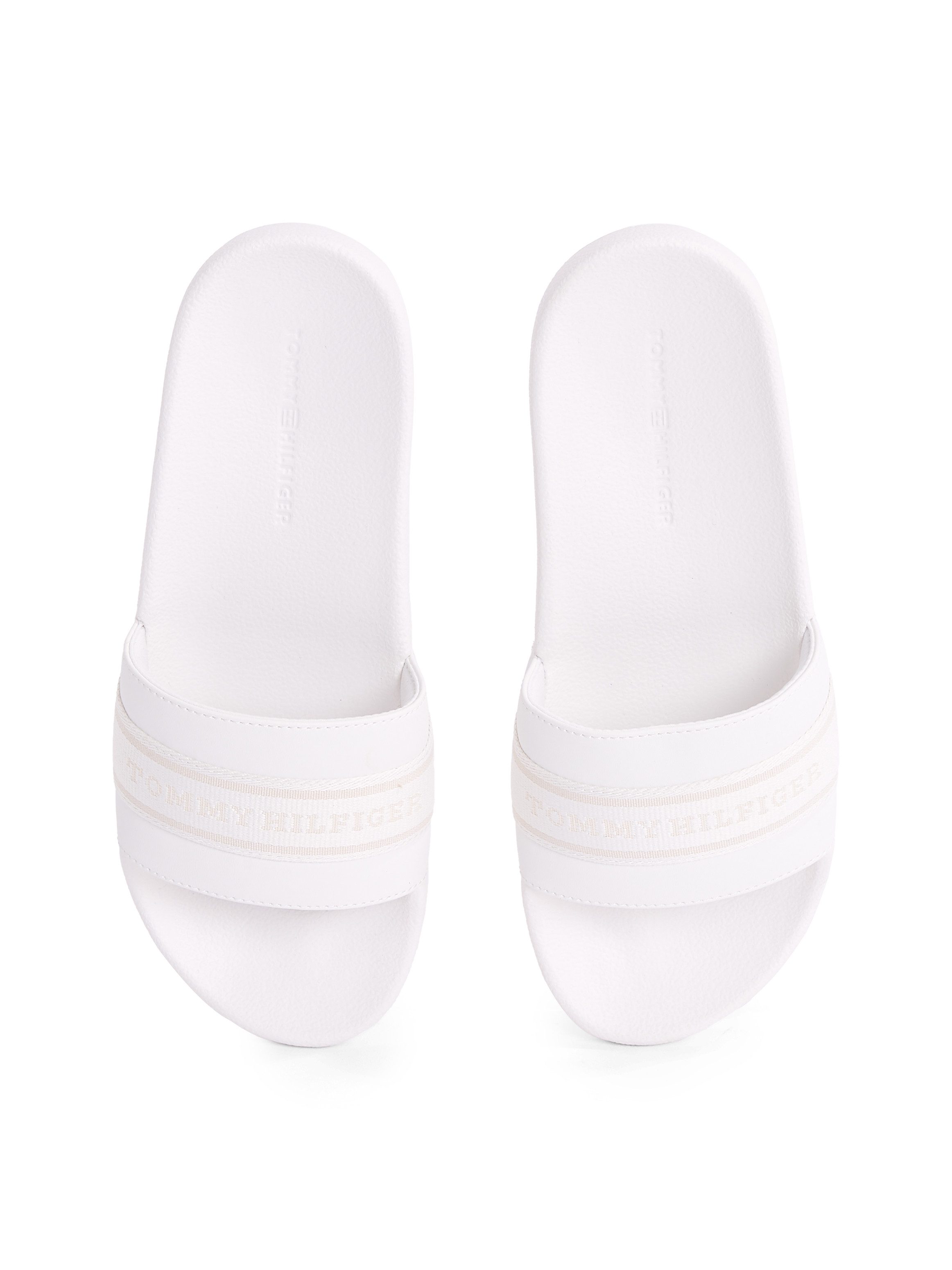 Tommy Hilfiger Slippers HILFIGER POOLSIDE WITH WEBBING , plateau, zomer-mode, comfort-schoen, flats met textielband
