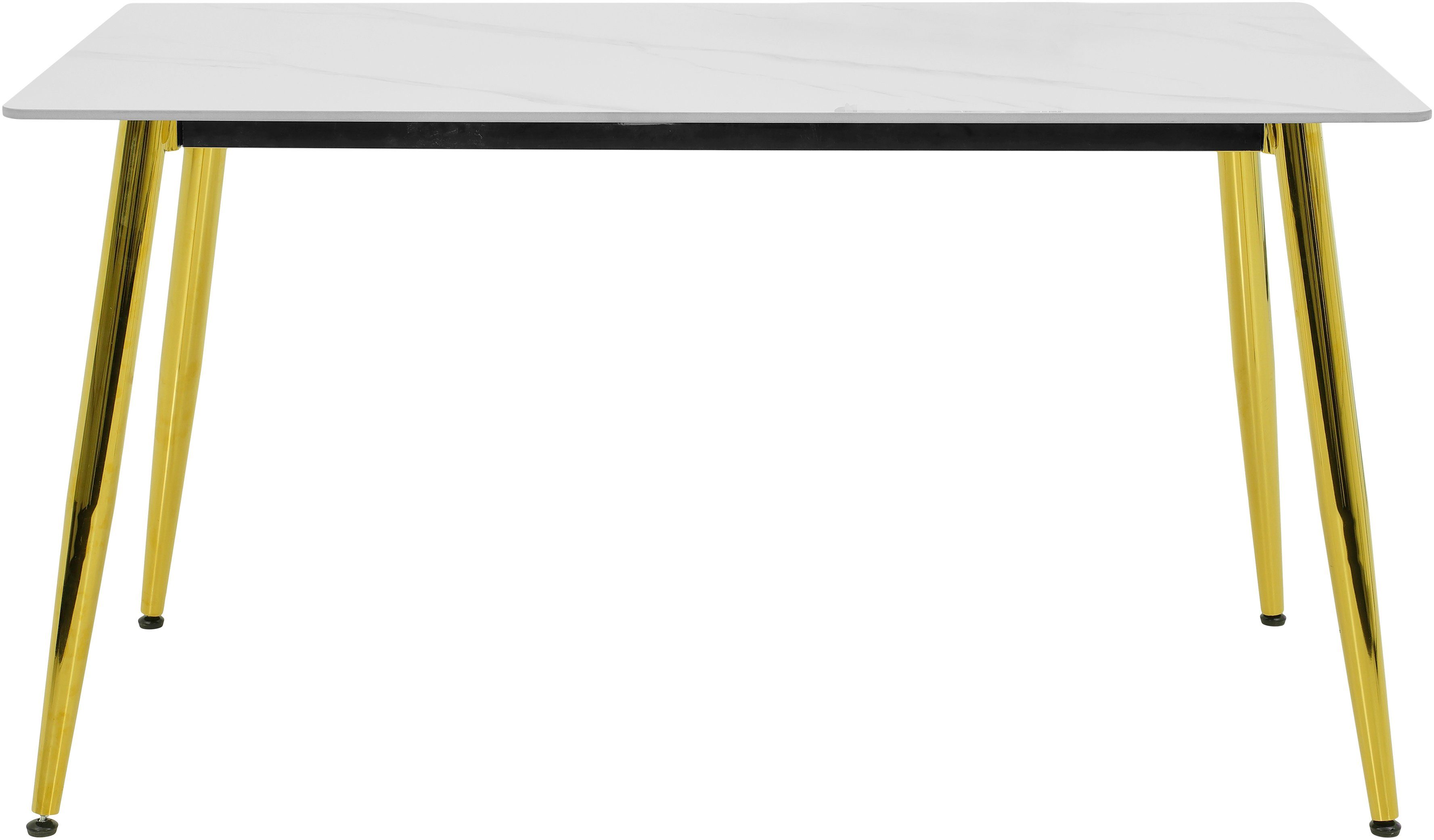 HELA Eettafel Xenia Eettafel, 140 cm breedte, Sinterd stone, stenen blad eettafels wit