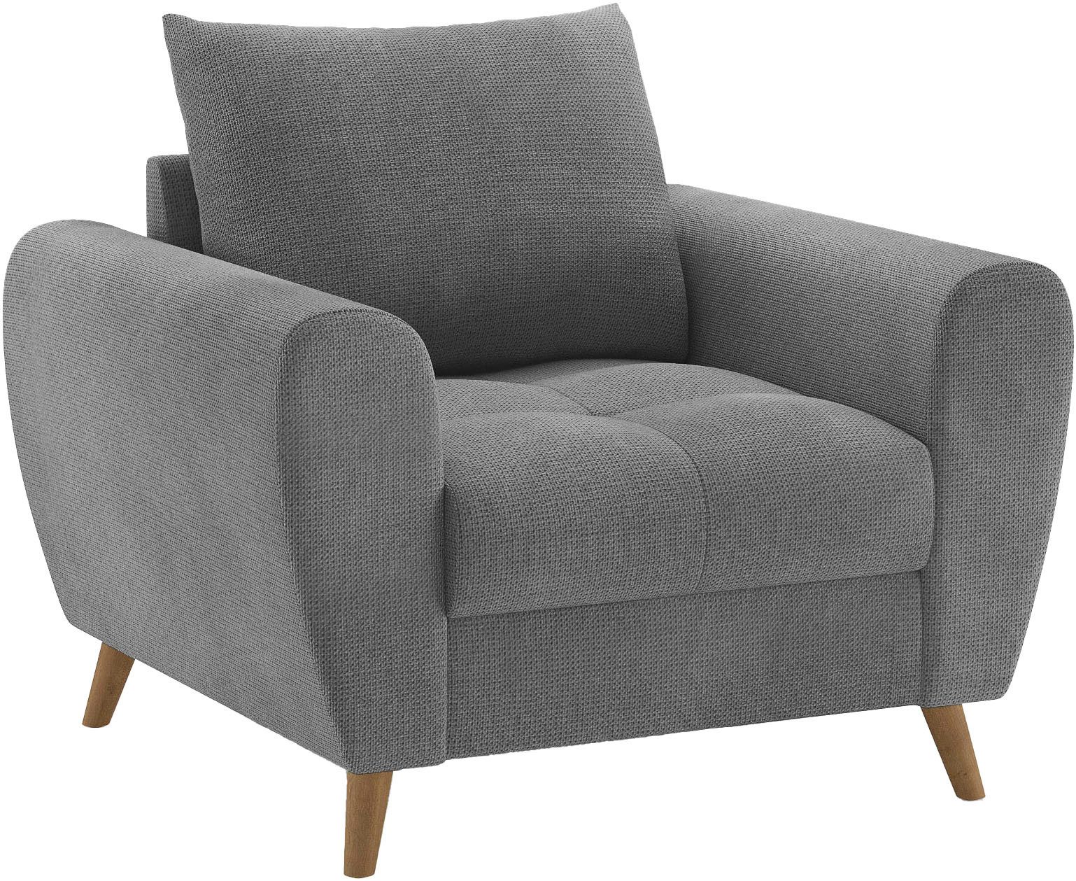 Mr. Couch Fauteuil Blackburn II Geschikt voor de set, optioneel met koudschuim fauteuils grijs