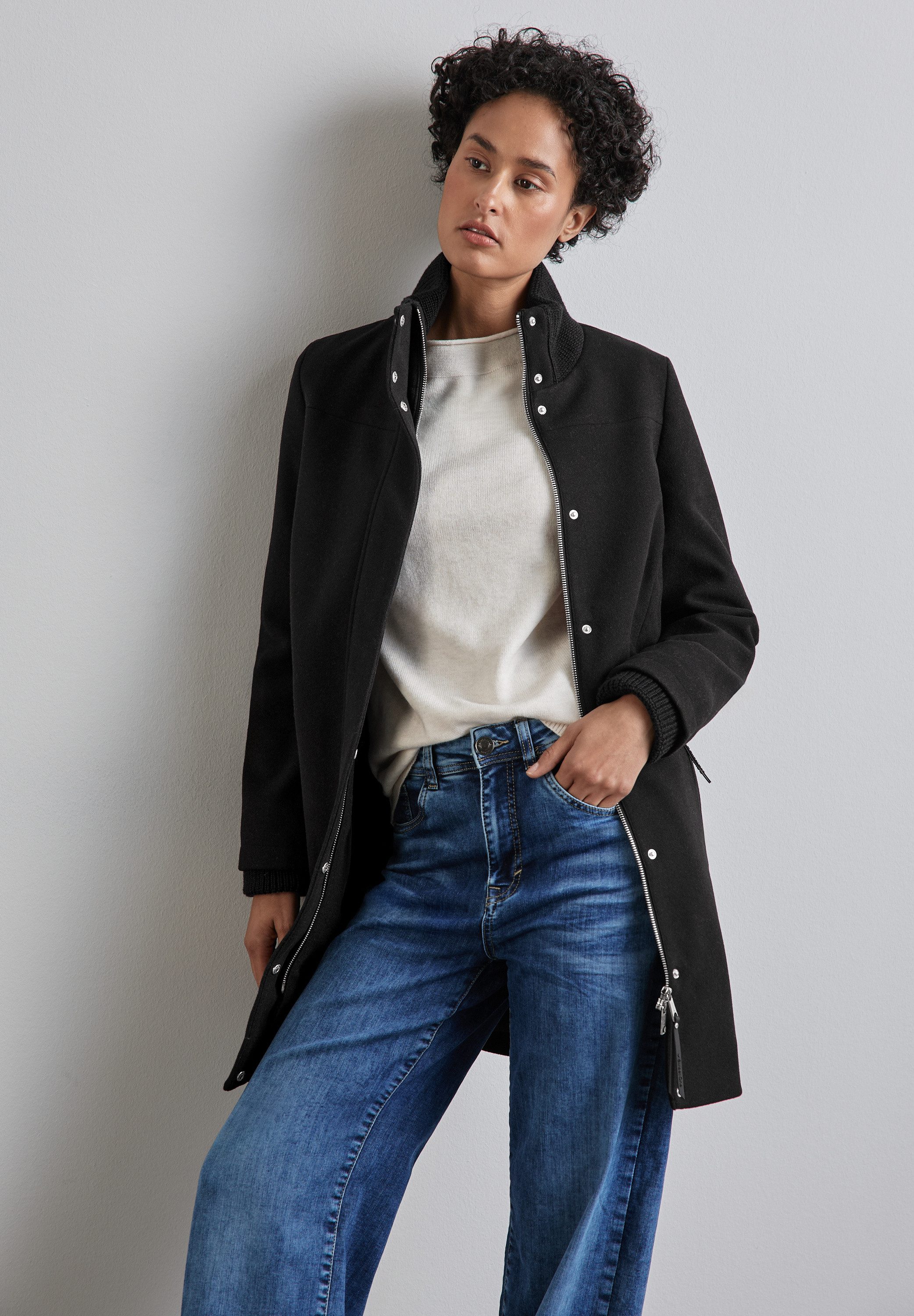 Street One Polyester Damesjassen & Jassen Collectie Black Dames
