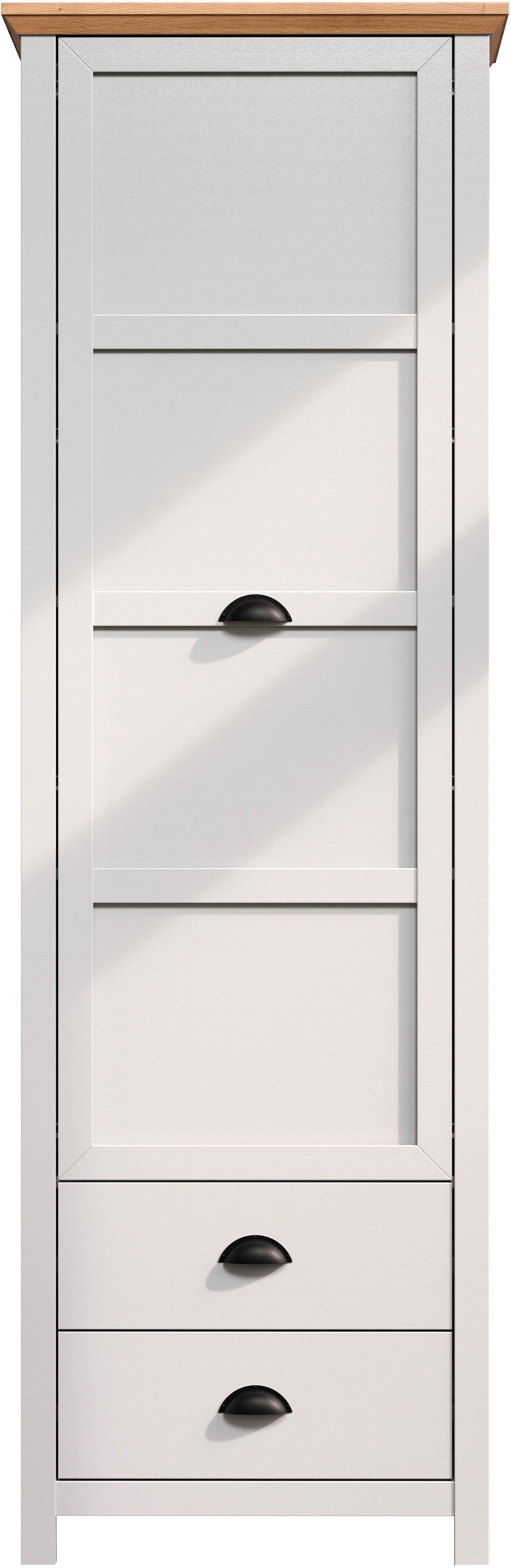 Home affaire Kledingkast Herzwill Kledingkast, grijs, eiken, garderobestang, BxHxD ca.: 65x201x41 cm garderobekasten grijs