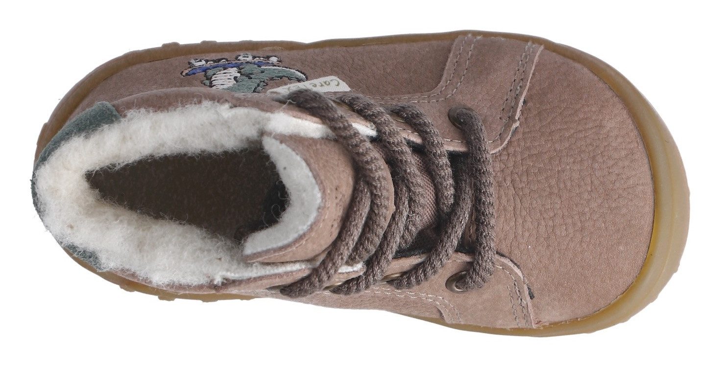 PEPINO by RICOSTA Babyschoentjes Dusty WMS: wijd Babystiefel, winterlaars, veterschoen met verwarmende schapenwol