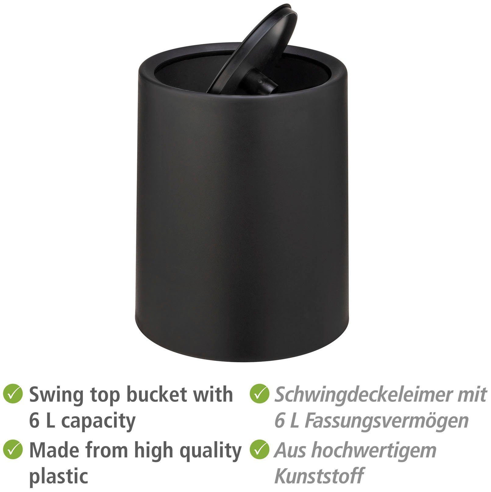WENKO Tissue-emmer Atri met swingdeksel, 6 liter