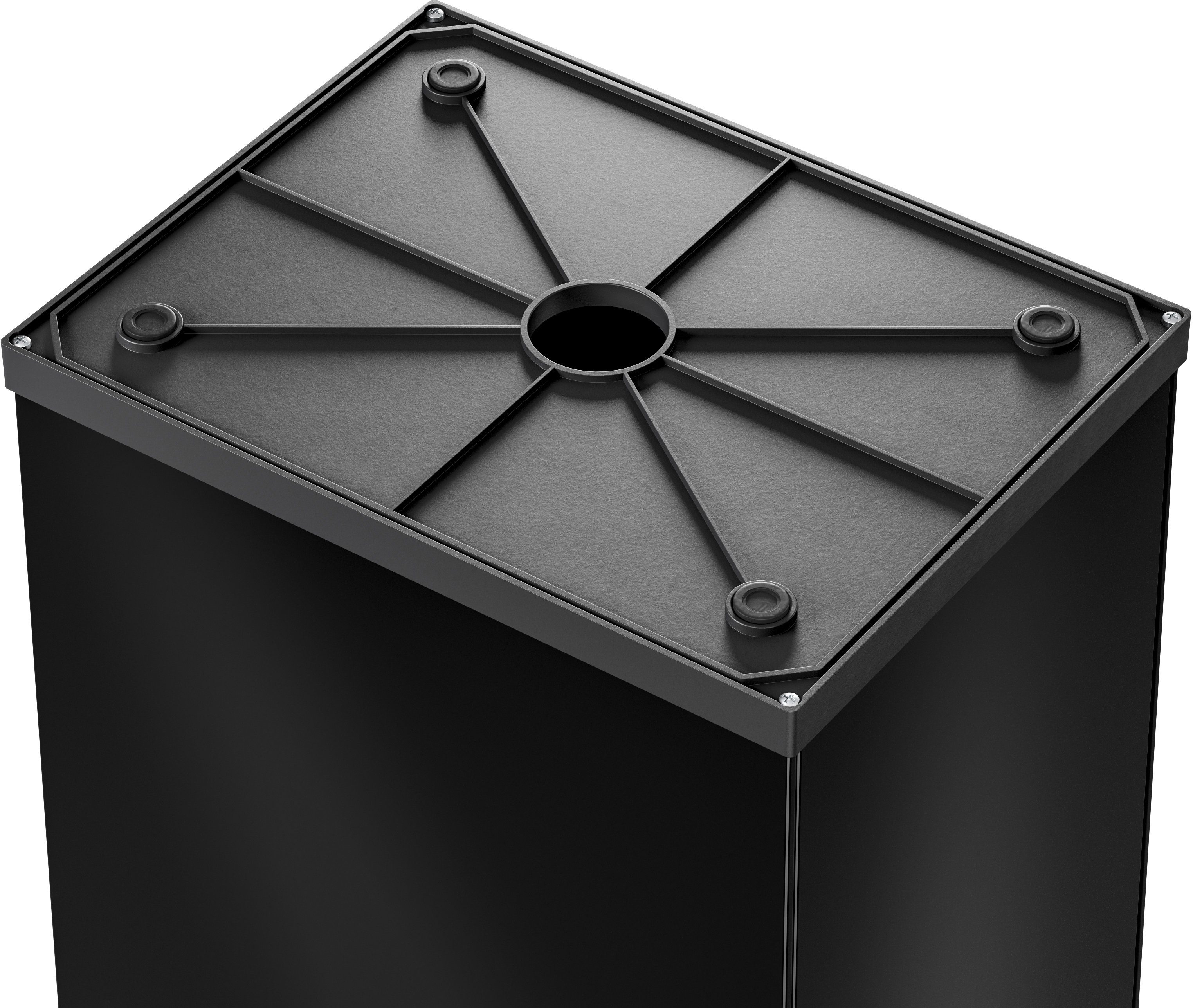 Hailo Vuilnisemmer Big-Box Swing XL 52 l, plaatstaal of edelstaal, met zelfsluitende swingdeksel