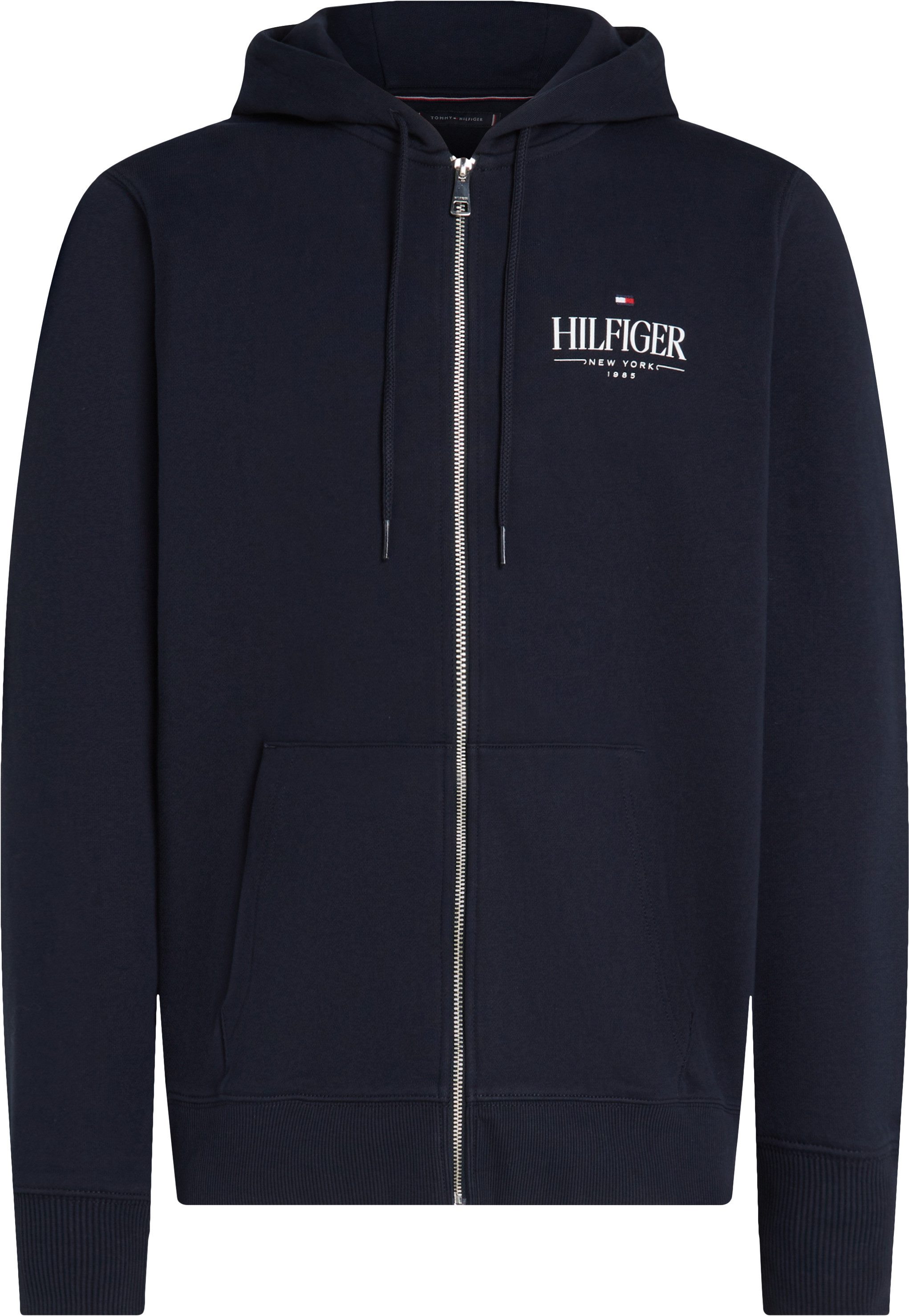 Tommy Hilfiger Capuchonsweatvest BT-HILFIGER STACKED HOODED ZIP-B