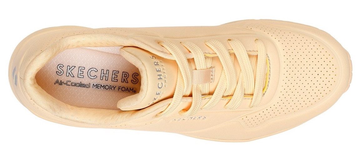 Skechers Sneakers Street Uno Stand on Air in eenvoudige look vrijetijdsschoen lage schoen veterschoen