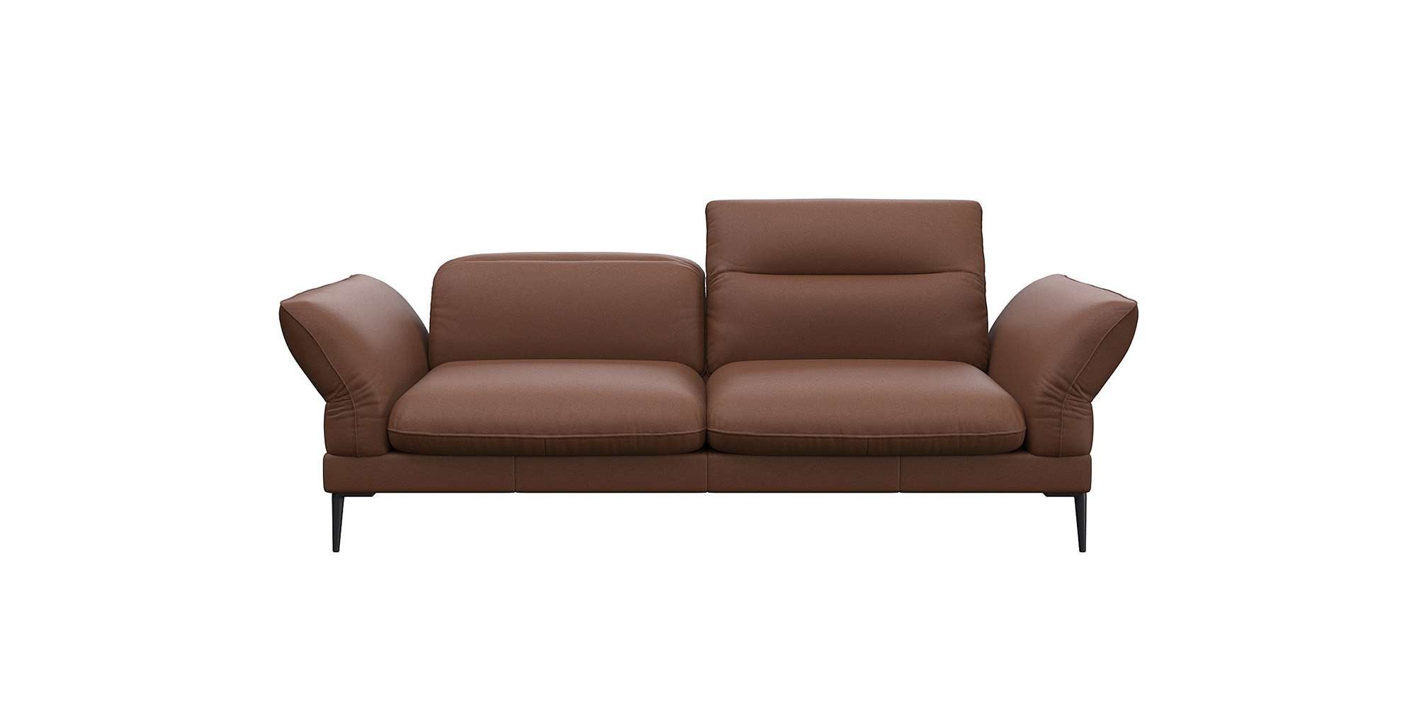 FLEXLUX 2,5-zits Salino, functie-sofa, relaxsofa Bank met arm- en hoofdeinde verstellingen, koudschuim & staalgolven