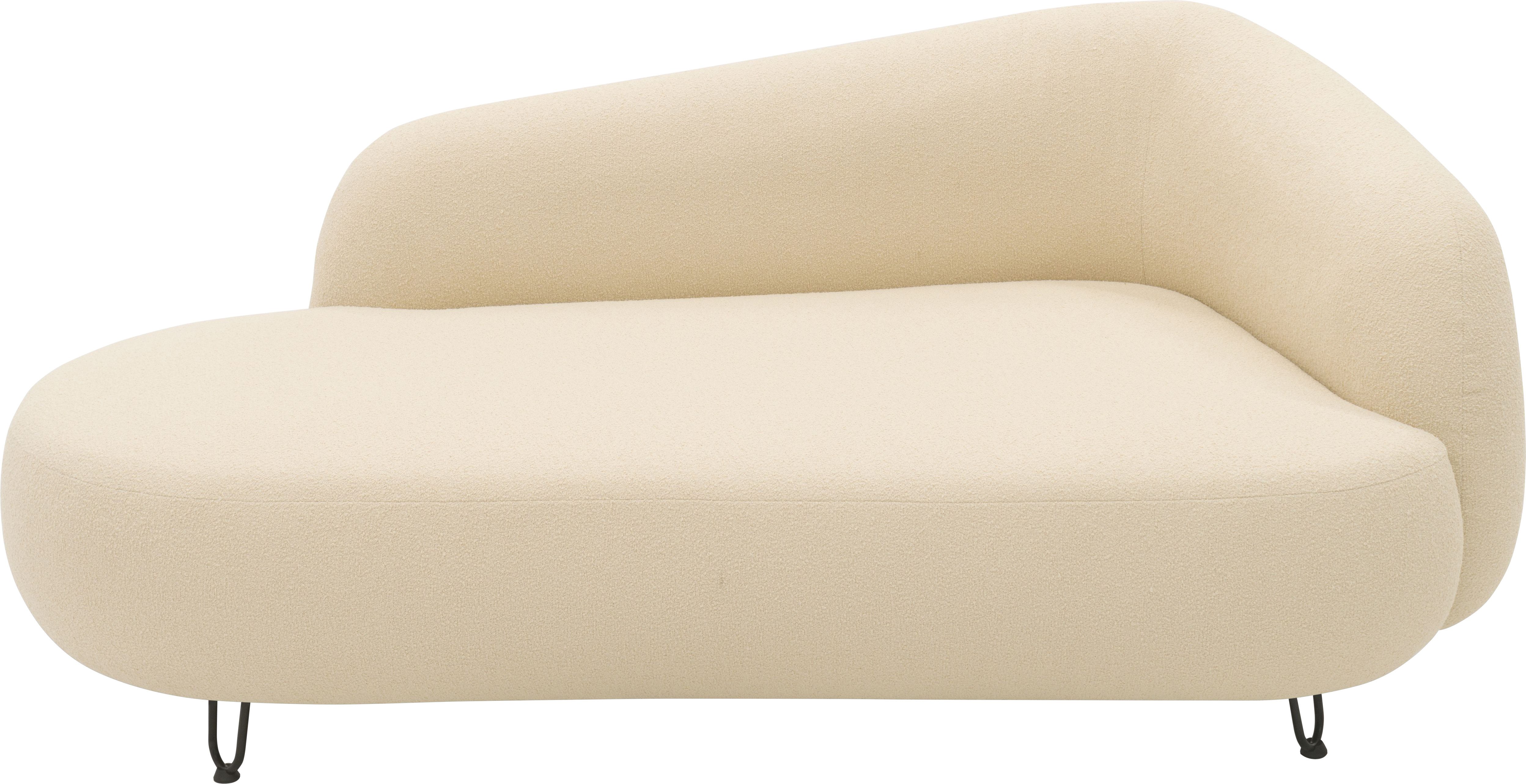 DOMO collection Récamier Poika, ook als fauteuil en poef bestelbaar, bekleding van faux fur