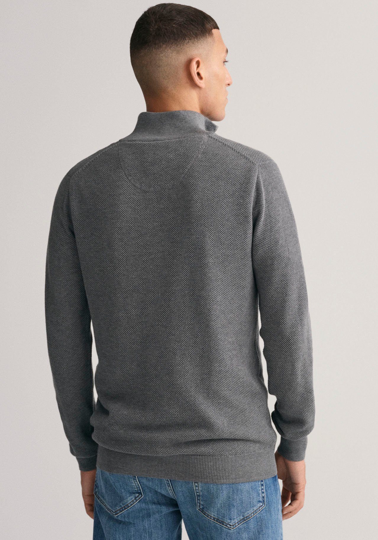 Gant Schipperstrui COTTON PIQUE HALF ZIP