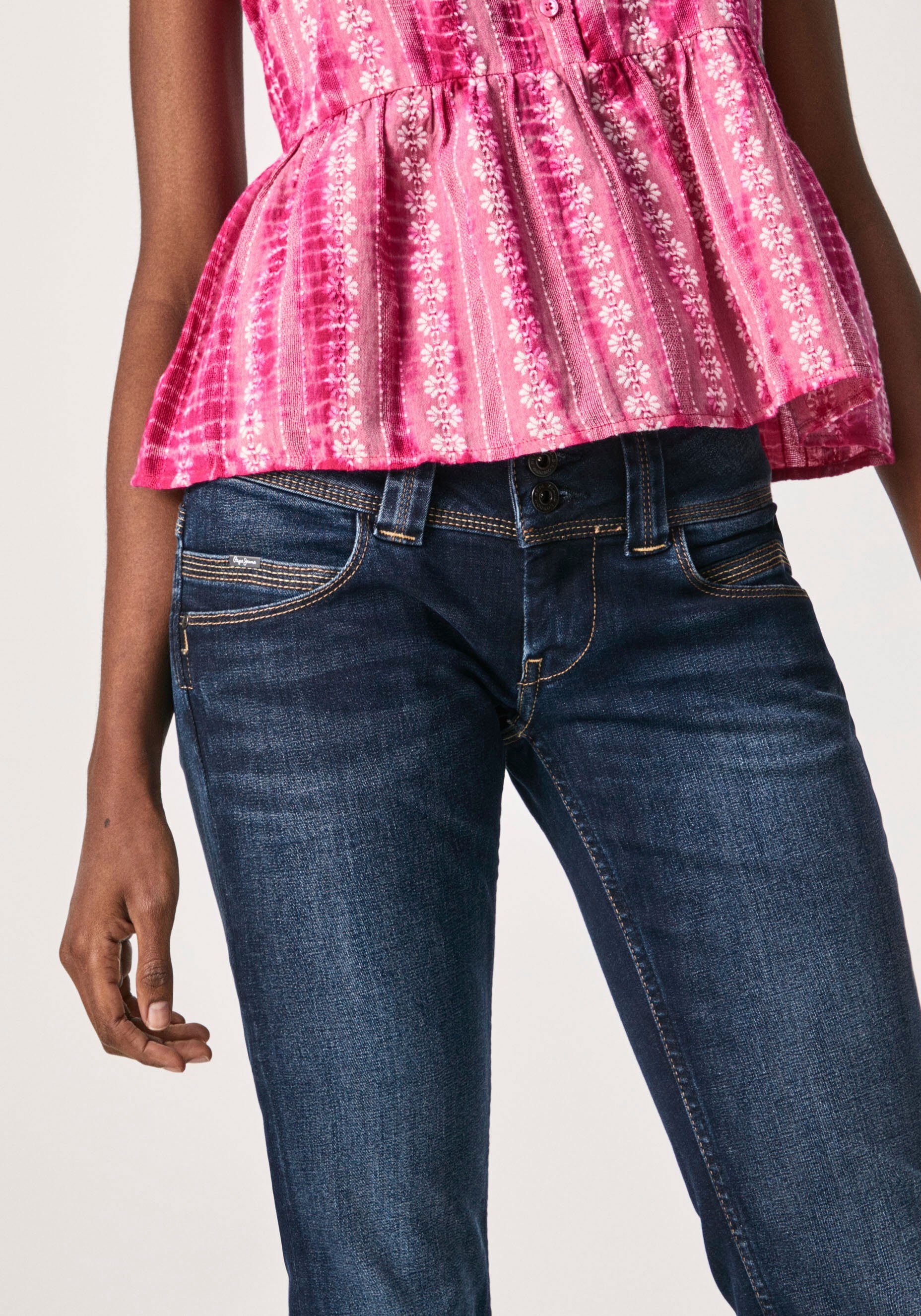 Pepe Jeans Straight jeans VENUS met badge
