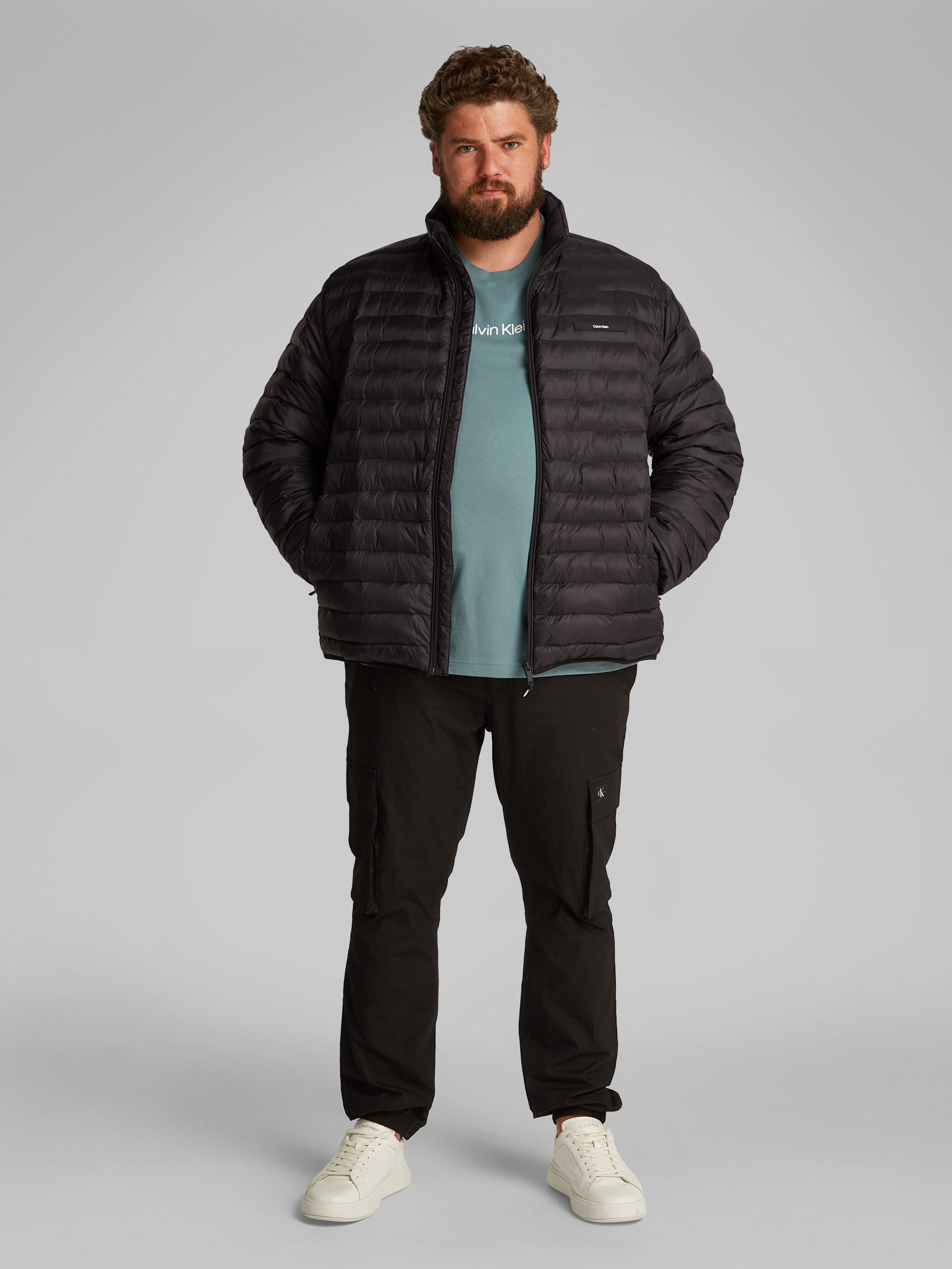 Calvin Klein Gewatteerde jas BT_LW QUILT JACKET in grote maten met logopatch