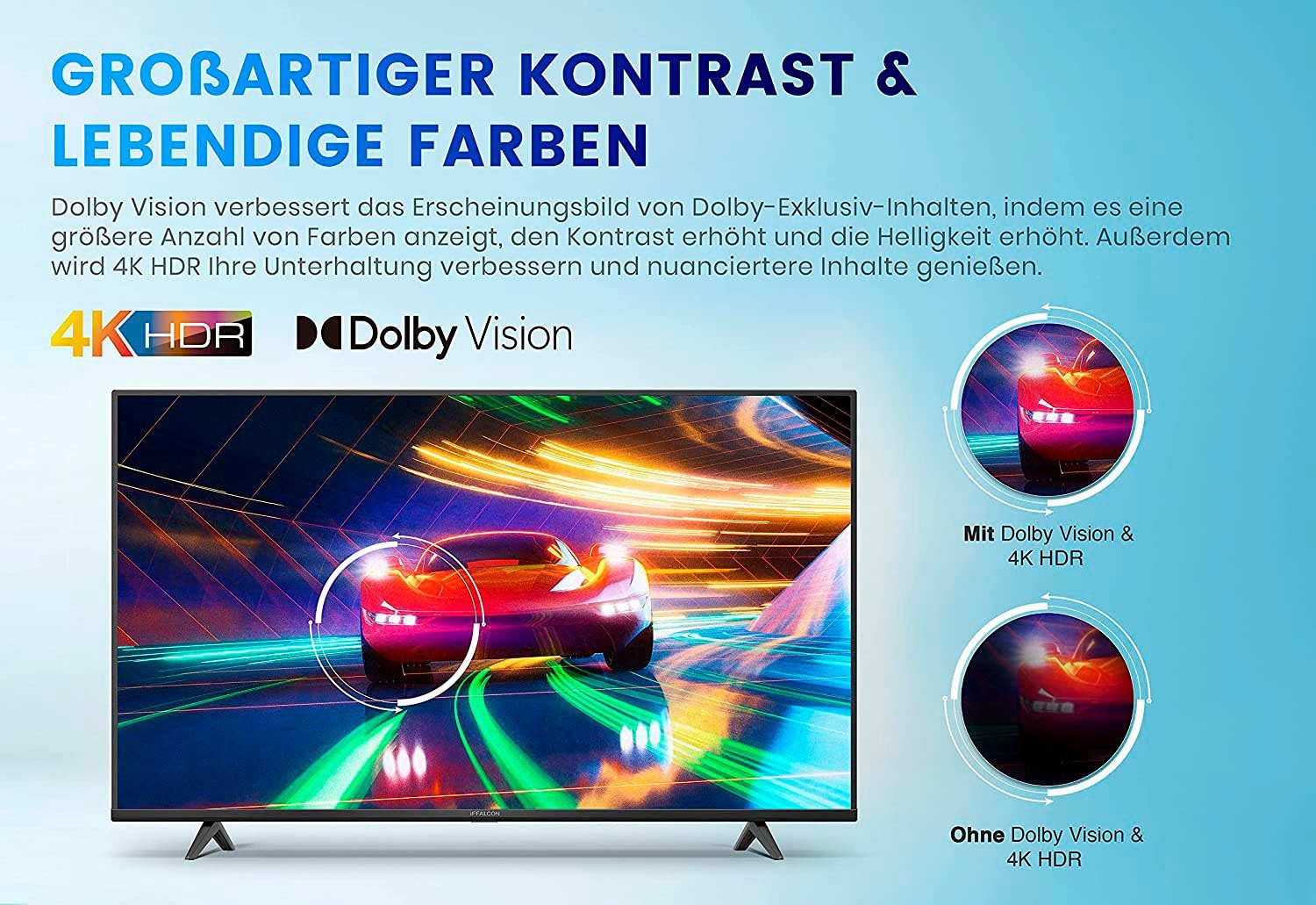 iFFALCON LCD-led-TV 55K610X1, 139,7 cm / 55", 4K Ultra HD, Android TV - Smart TV