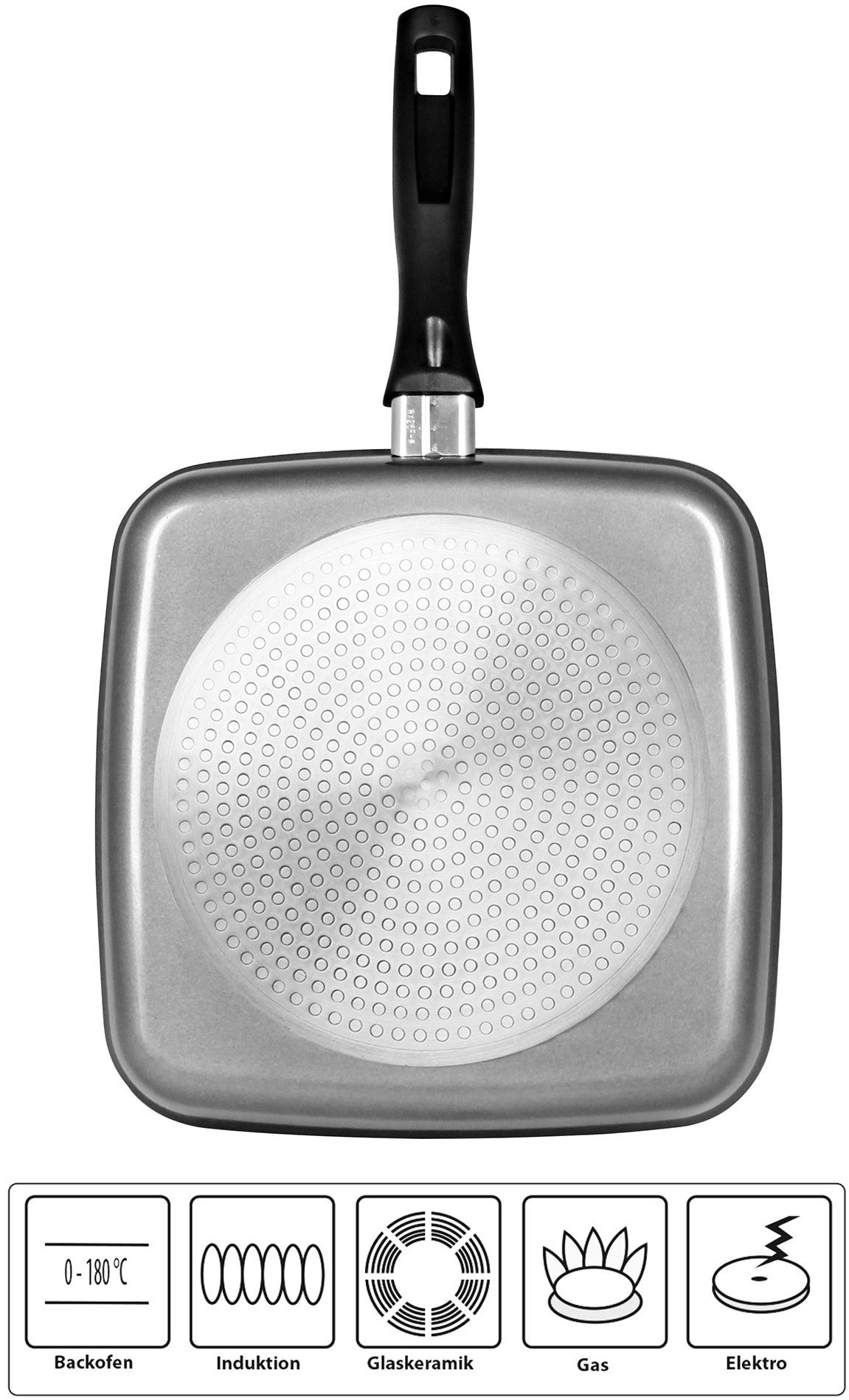 STONELINE Grillpan 26x26 cm, inductie