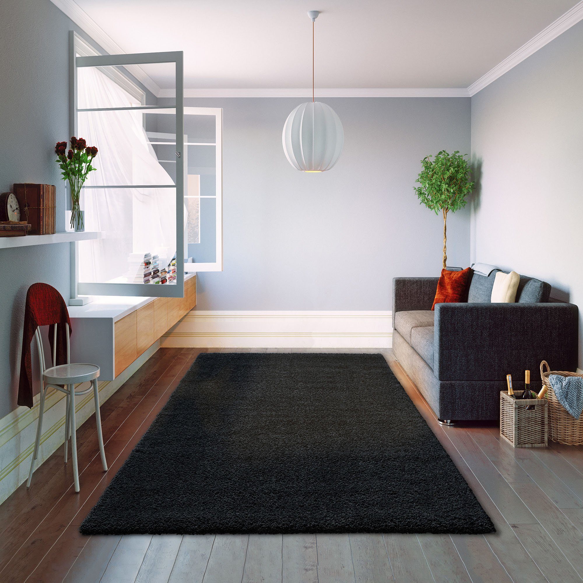 my home Hoogpolig vloerkleed Vince bijzonder zacht door microvezel, extra zacht