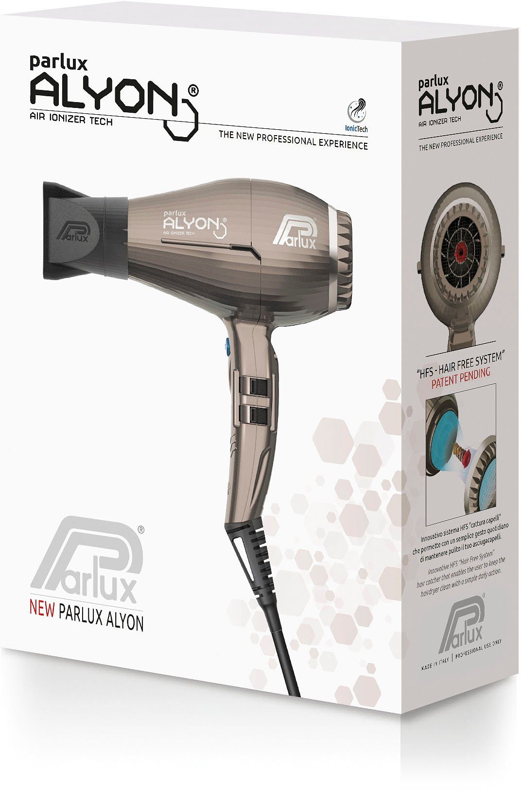 Parlux Haardroger Parlux Alyon Ionic Gepatenteerd reinigingssysteem HFS (Hair Free System)