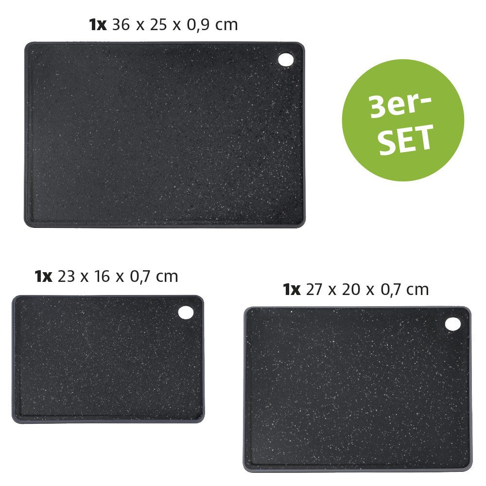KESPER for kitchen & home Snijplank Plank met aflopende snijvlakken (set, 3 stuks)