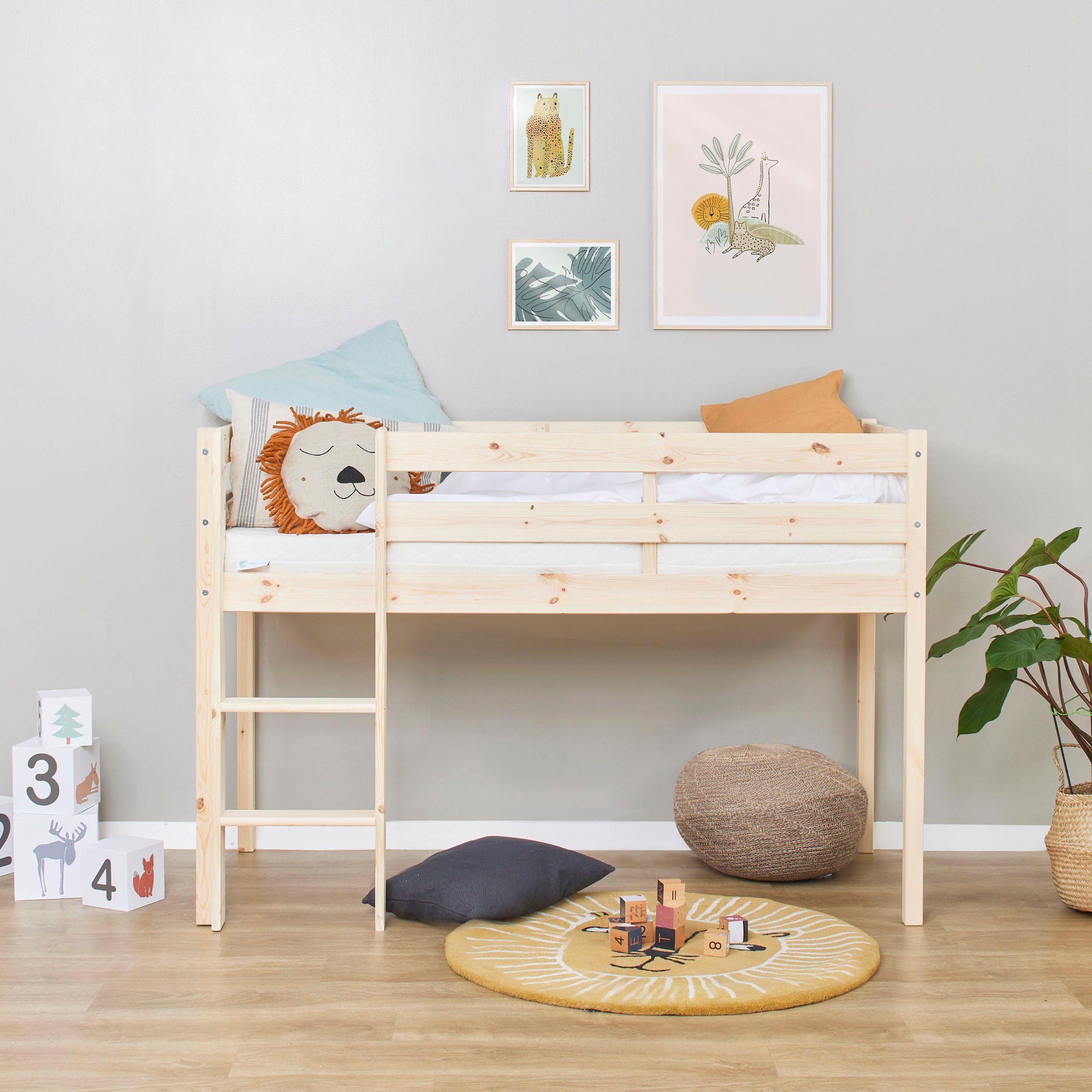 Hoppekids Speelbed ECO COMFORT, hoogslaper, deelbaar in 2 eenpersoonsbedden