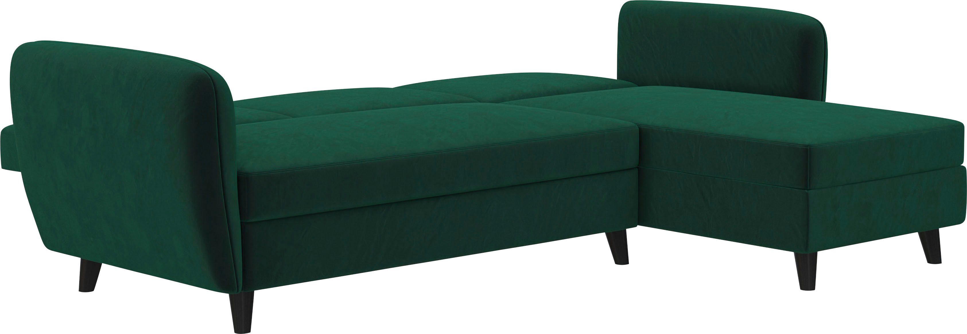 Dorel Home Hoekbank Perry, L-vorm Rugleuning, verschillende kleurvarianten, zithoogte 43 cm, breedte 219 cm