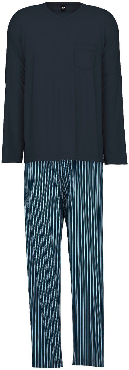 CALIDA Pyjama Relax Imprint met opgestikte borstzak (set, 2-delig)