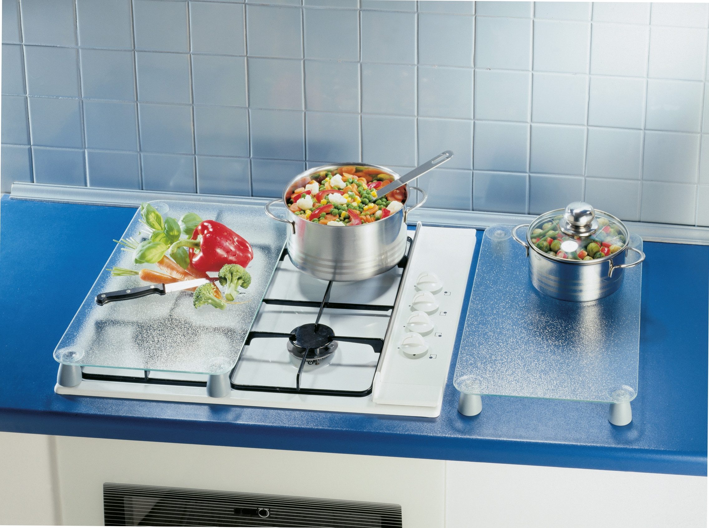 WENKO Kookplaatdeksel Universeel model Transparant (set, 2-delig)