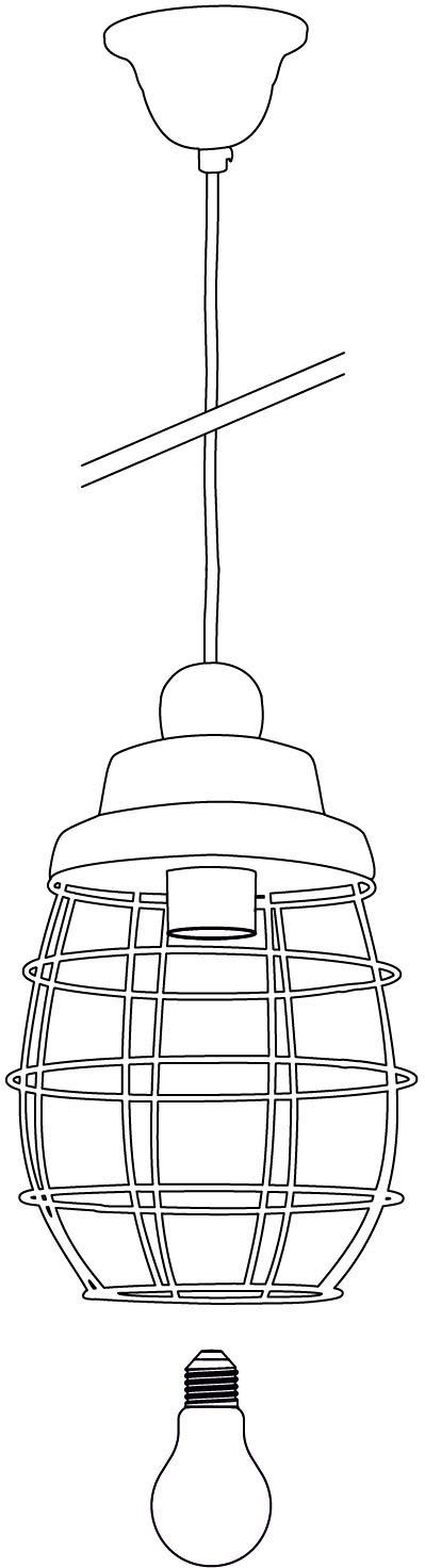 EGLO Hanglamp BAMPTON hanglamp, Eettafellamp, Lamp voor de woonkamer, E27