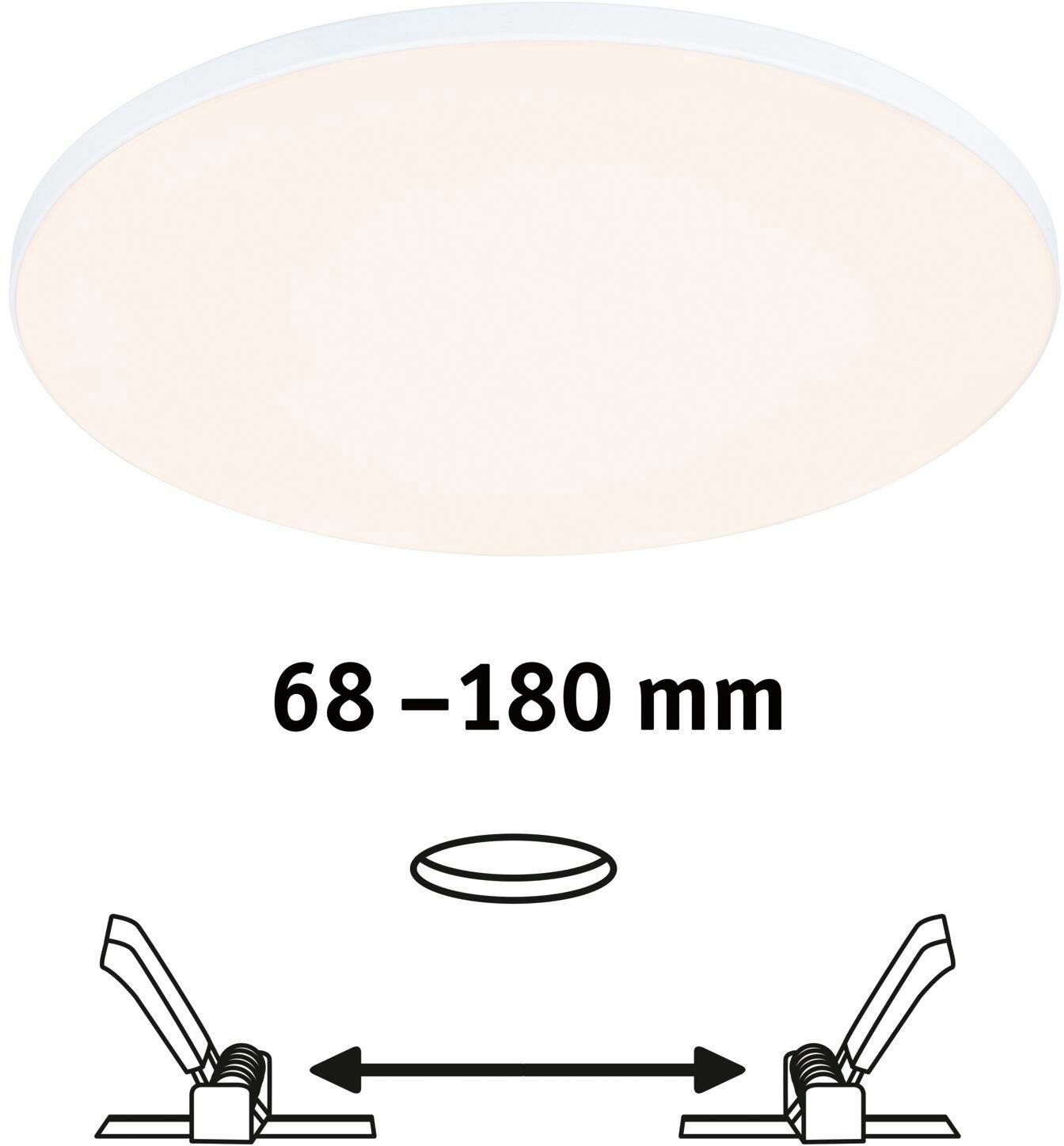 Paulmann Ledinbouwlamp Veluna VariFit Edge IP44 rond 200mm 1500lm 3000K Wit dimbaar (1 stuk)