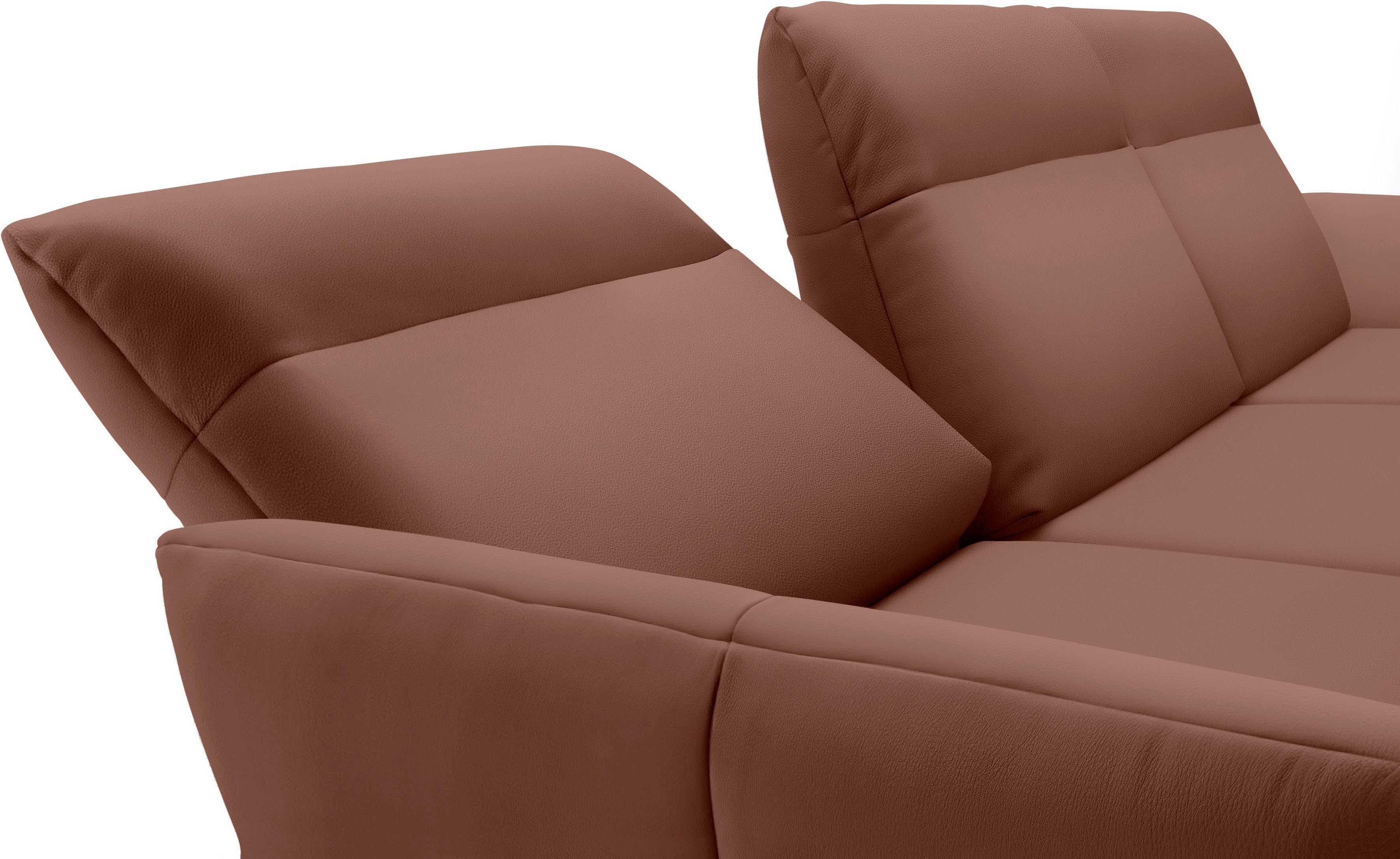 Creation BY ROLF BENZ Hoekbank Hs.460 Sokkel in eiken, onderstel in umbra grijs, breedte 318 cm