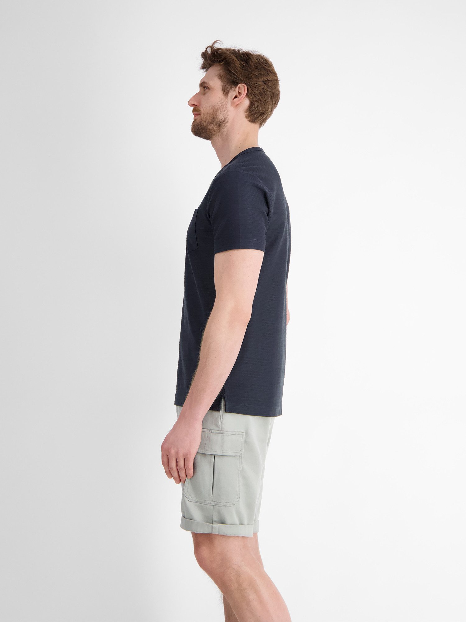 Lerros Henleyshirt LERROS Serafino-shirt, zomers tonal gestreept