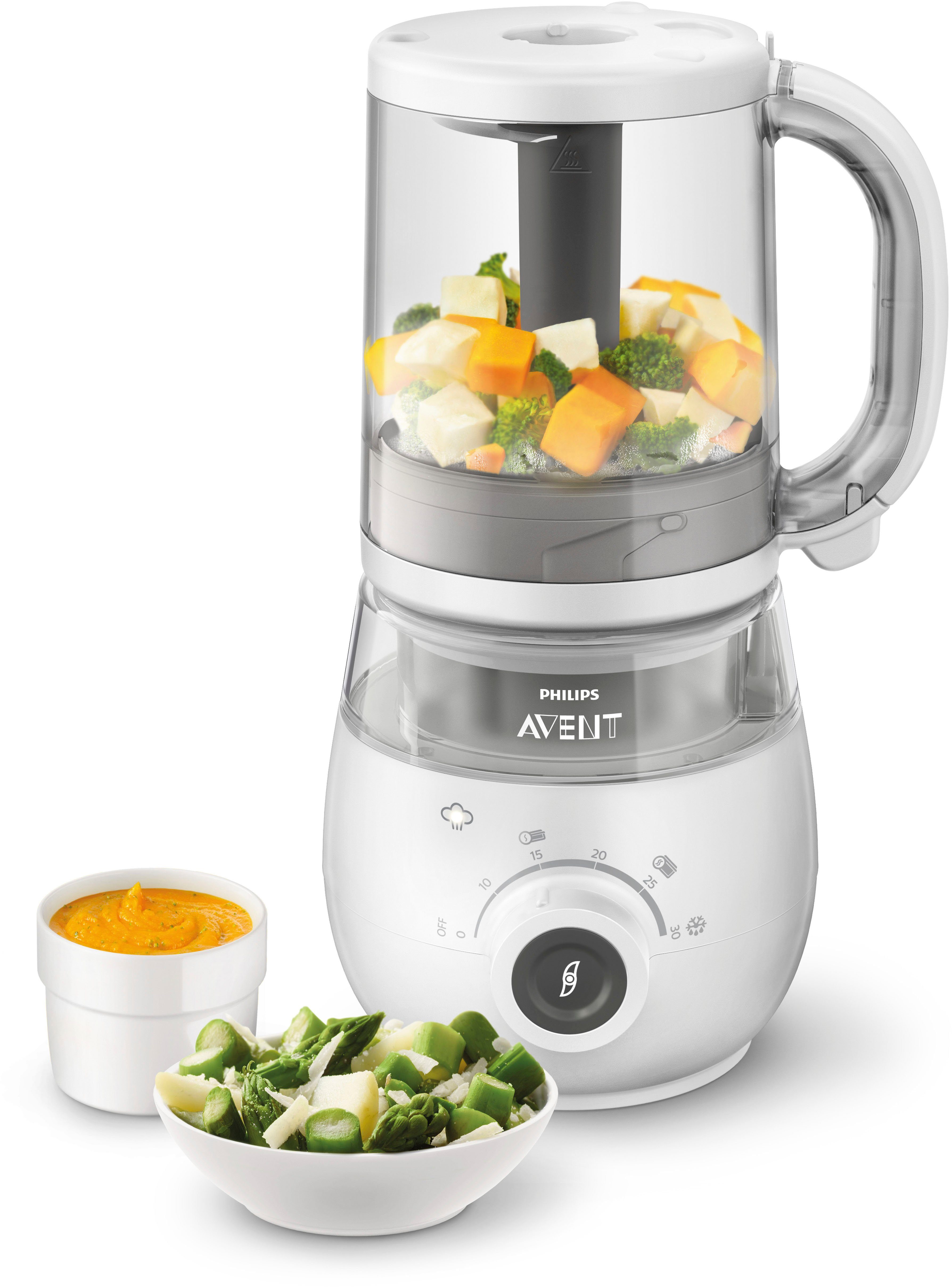 Philips AVENT Babyvoedingmaker SCF883/01 4-in-1 functie, stomen, mixen, ontdooien, opwarmen