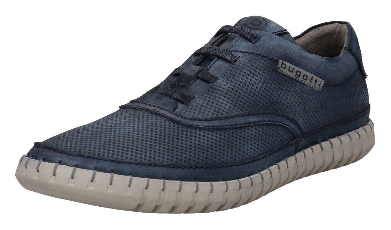 Bugatti Slip-on sneakers Zomerschoen, slipper, loafer met perforatie heren lage sneakers maat 41 EU blauw