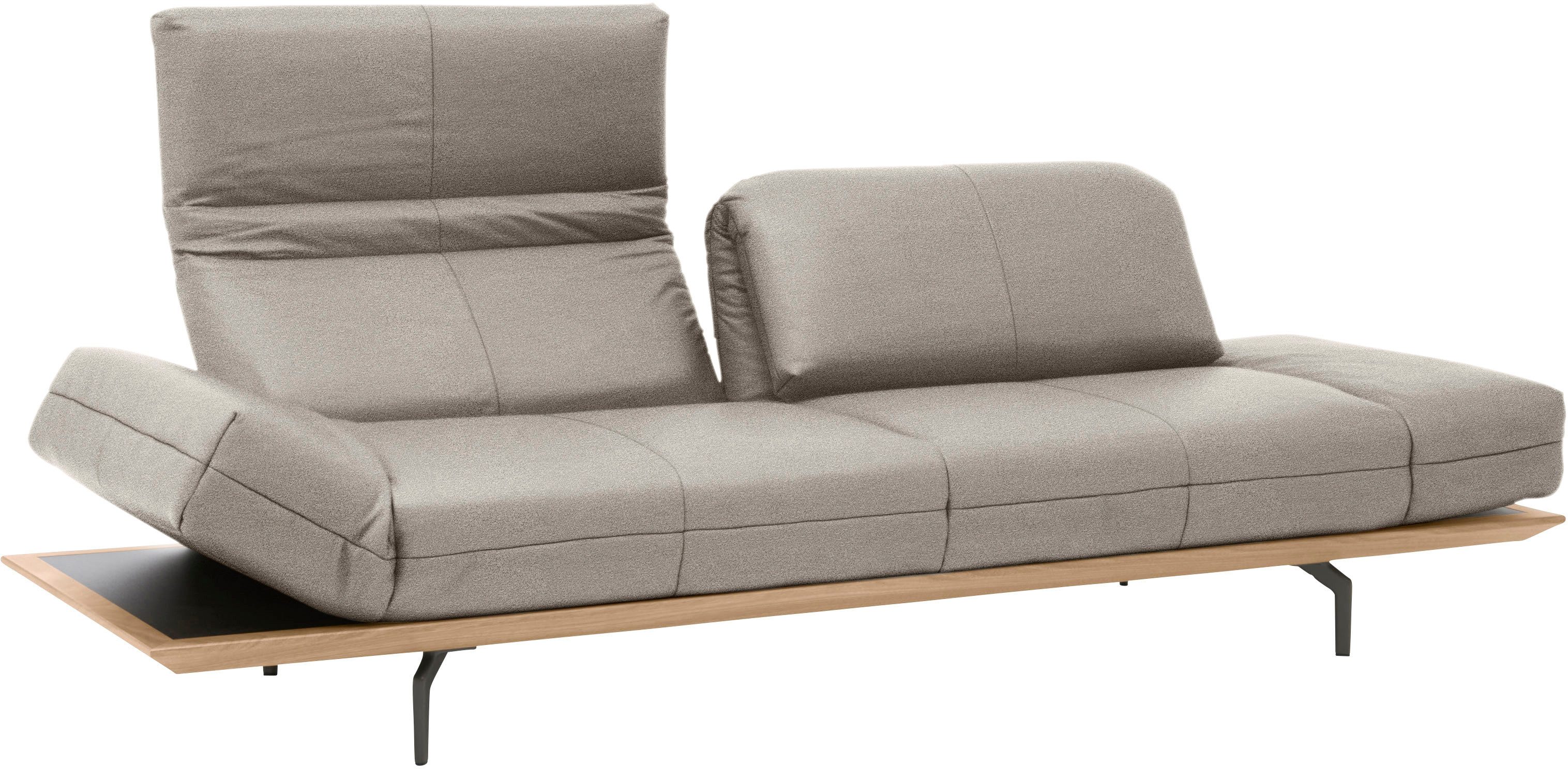 Creation BY ROLF BENZ 3-zitsbank CR.420, design bank, loungesofa in 2 kwaliteiten, houten frame in eiken natuur of noten, breedte 232 cm