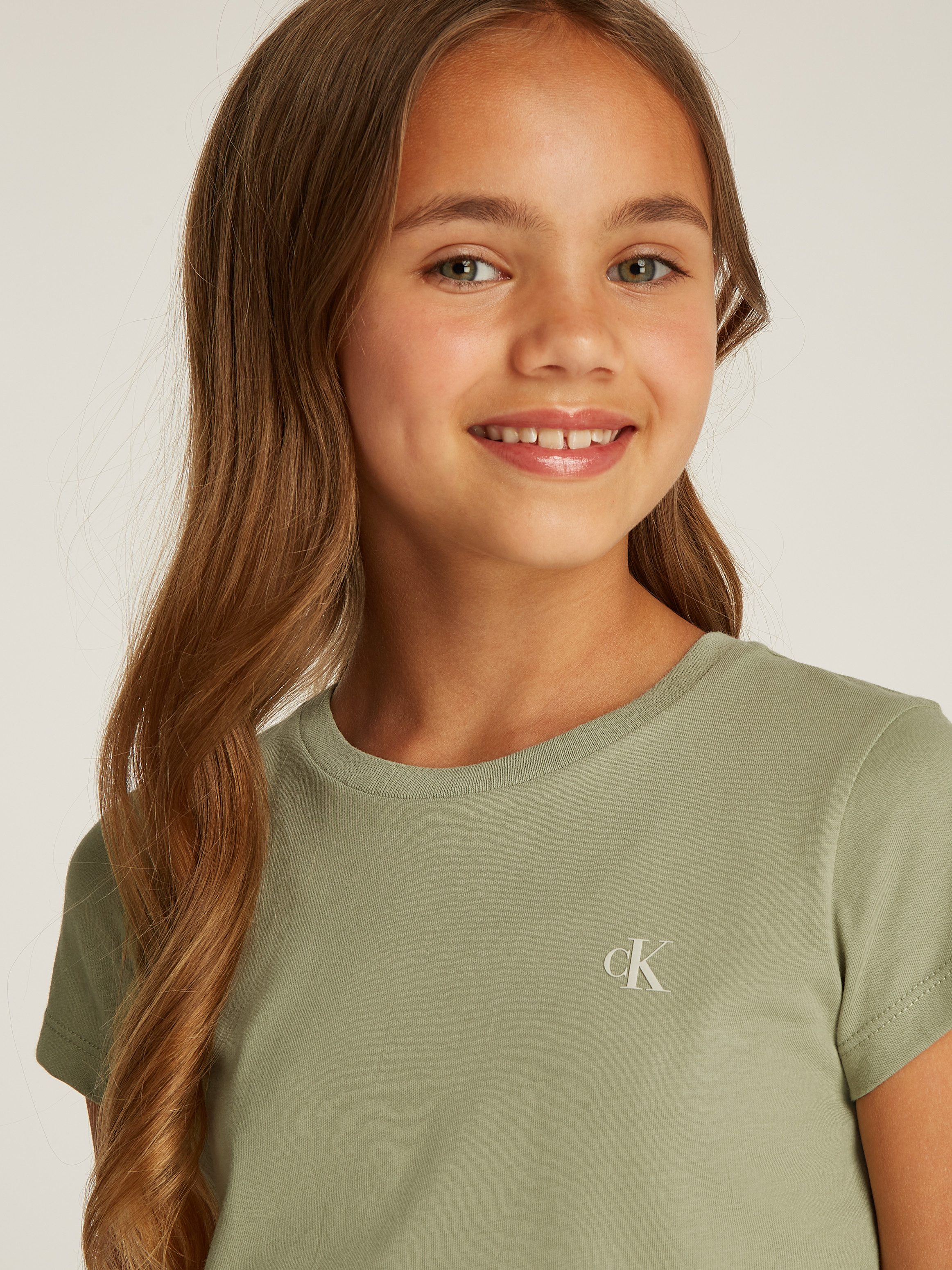 Calvin Klein T-shirt 2-PACK SLIM MONOGRAM TOP voor kinderen tot 16 jaar (set, 2-delig)